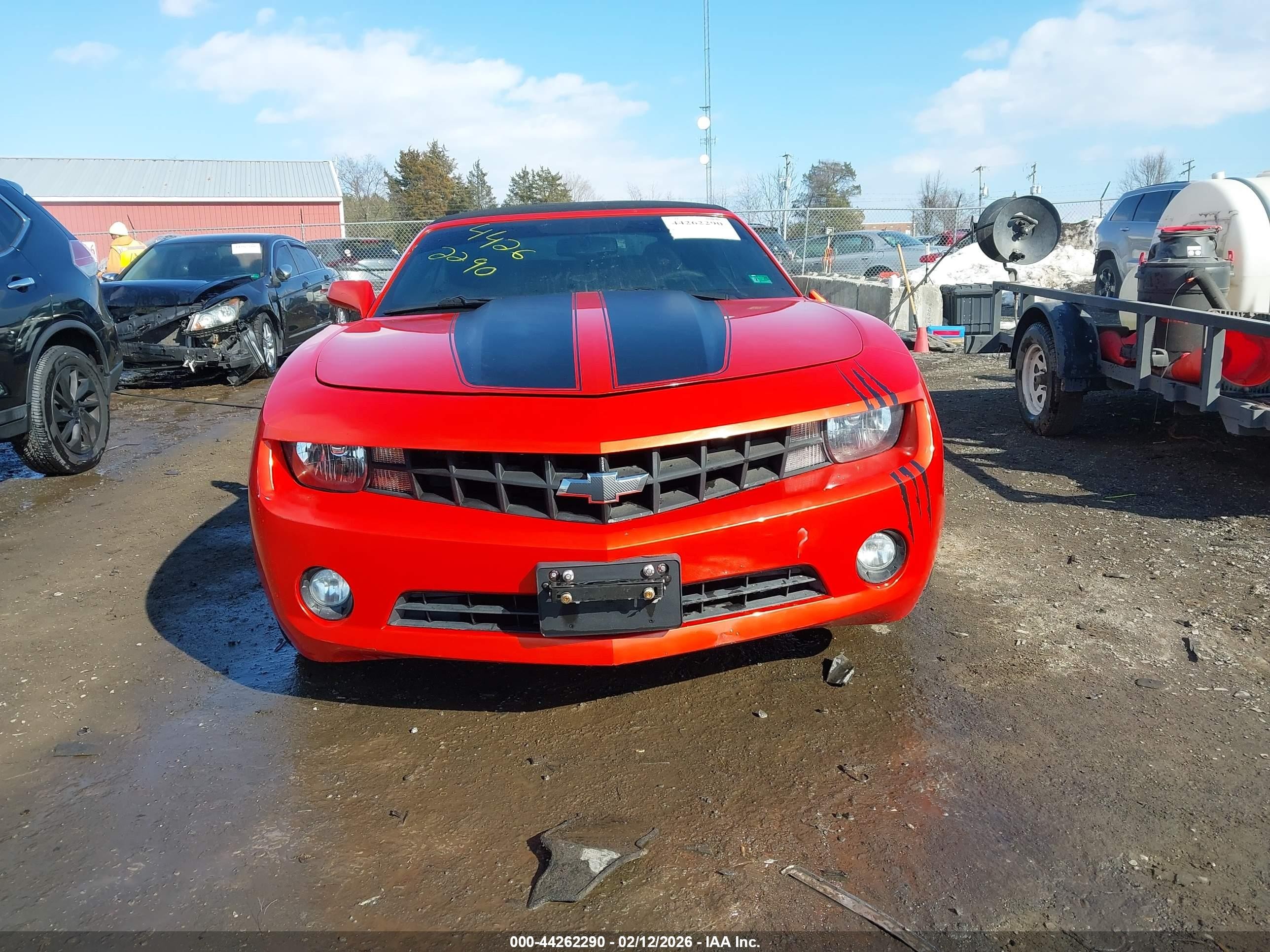 2012 Chevrolet Camaro 1lt Orange vin: 2G1FB3D36C9175396
