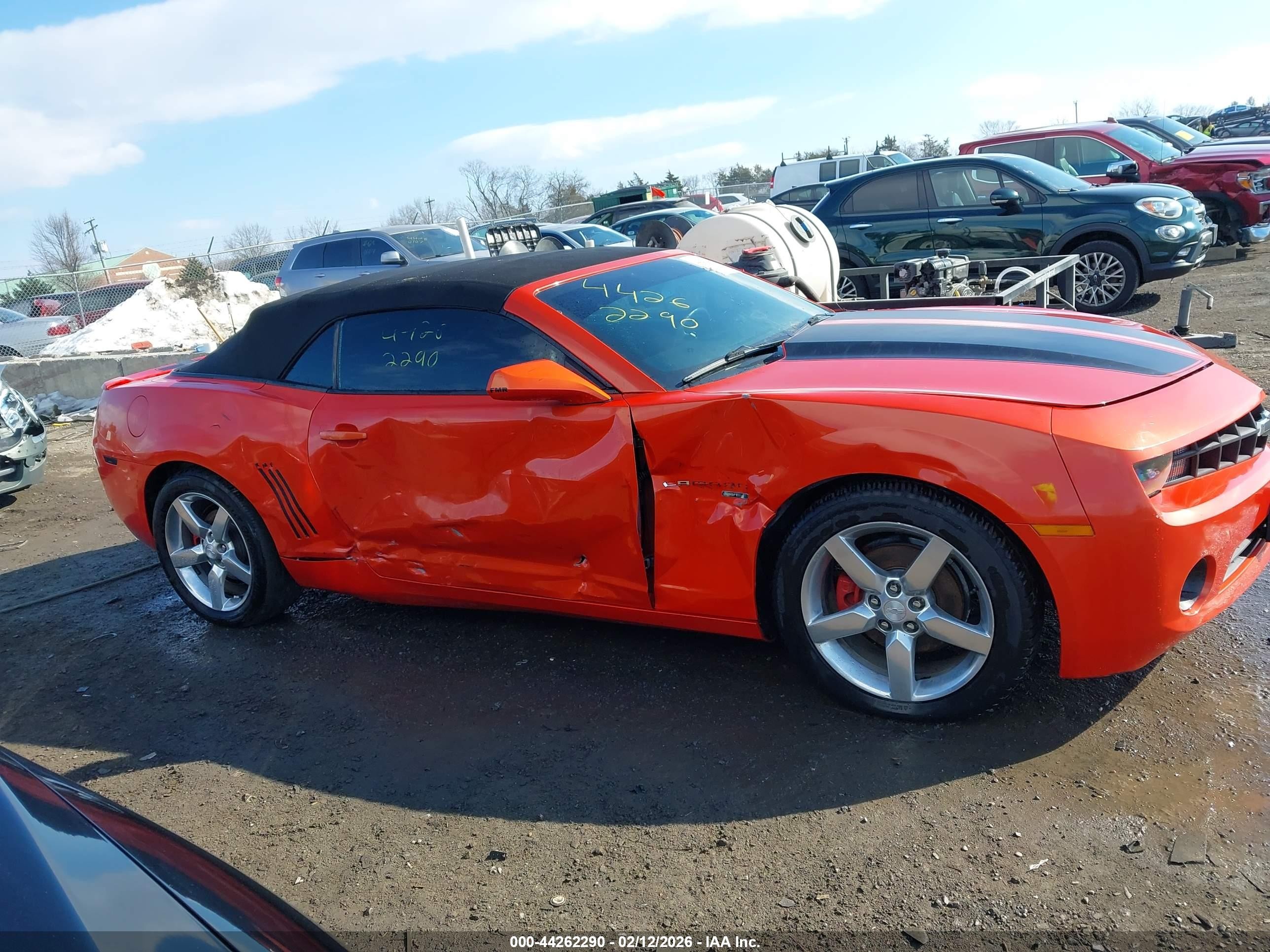 2012 Chevrolet Camaro 1lt Orange vin: 2G1FB3D36C9175396