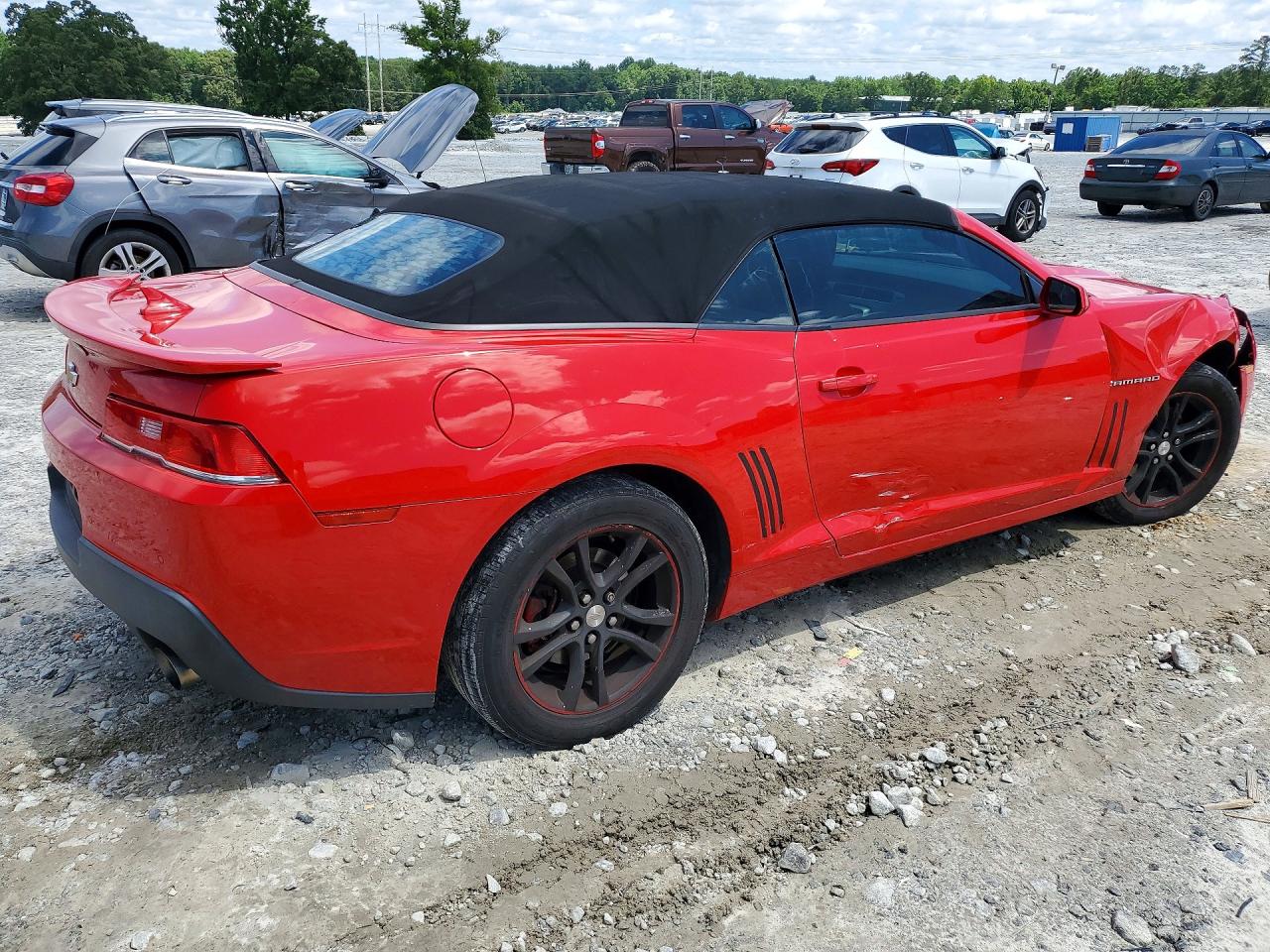 2014 Chevrolet Camaro Lt Red vin: 2G1FB3D37E9225239