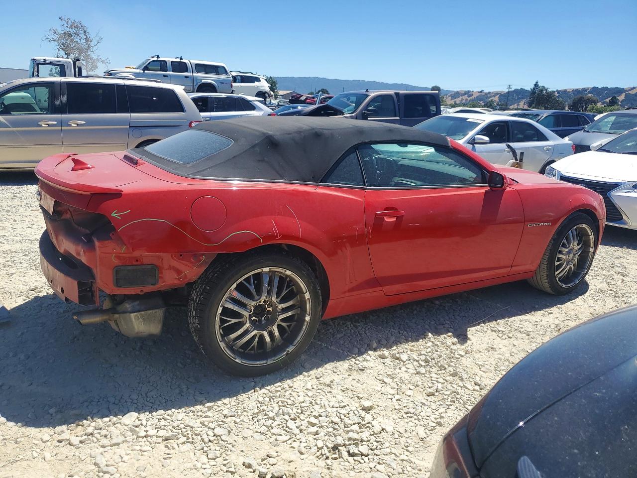 2013 Chevrolet Camaro Lt Red vin: 2G1FB3D38D9224647