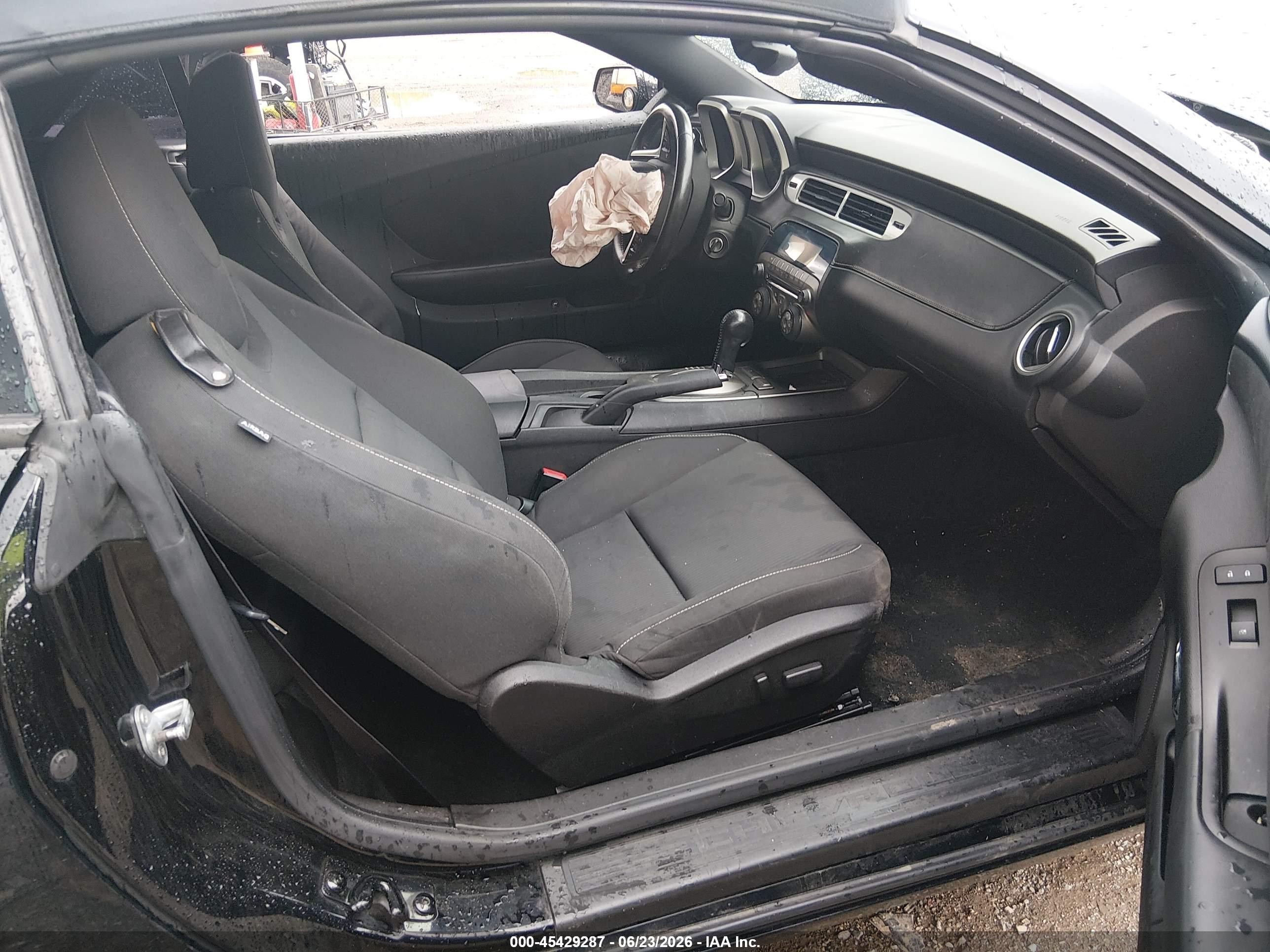 2012 Chevrolet Camaro 1lt Black vin: 2G1FB3D39C9105939