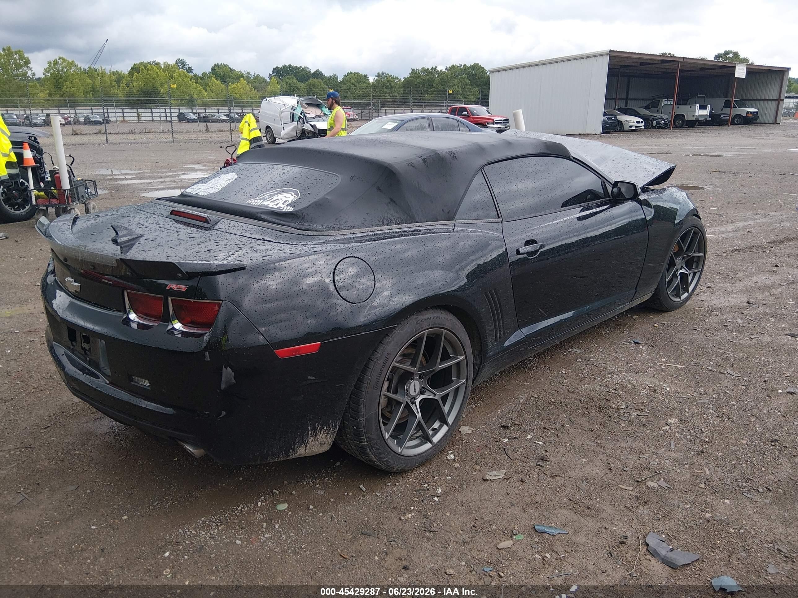 2012 Chevrolet Camaro 1lt Black vin: 2G1FB3D39C9105939