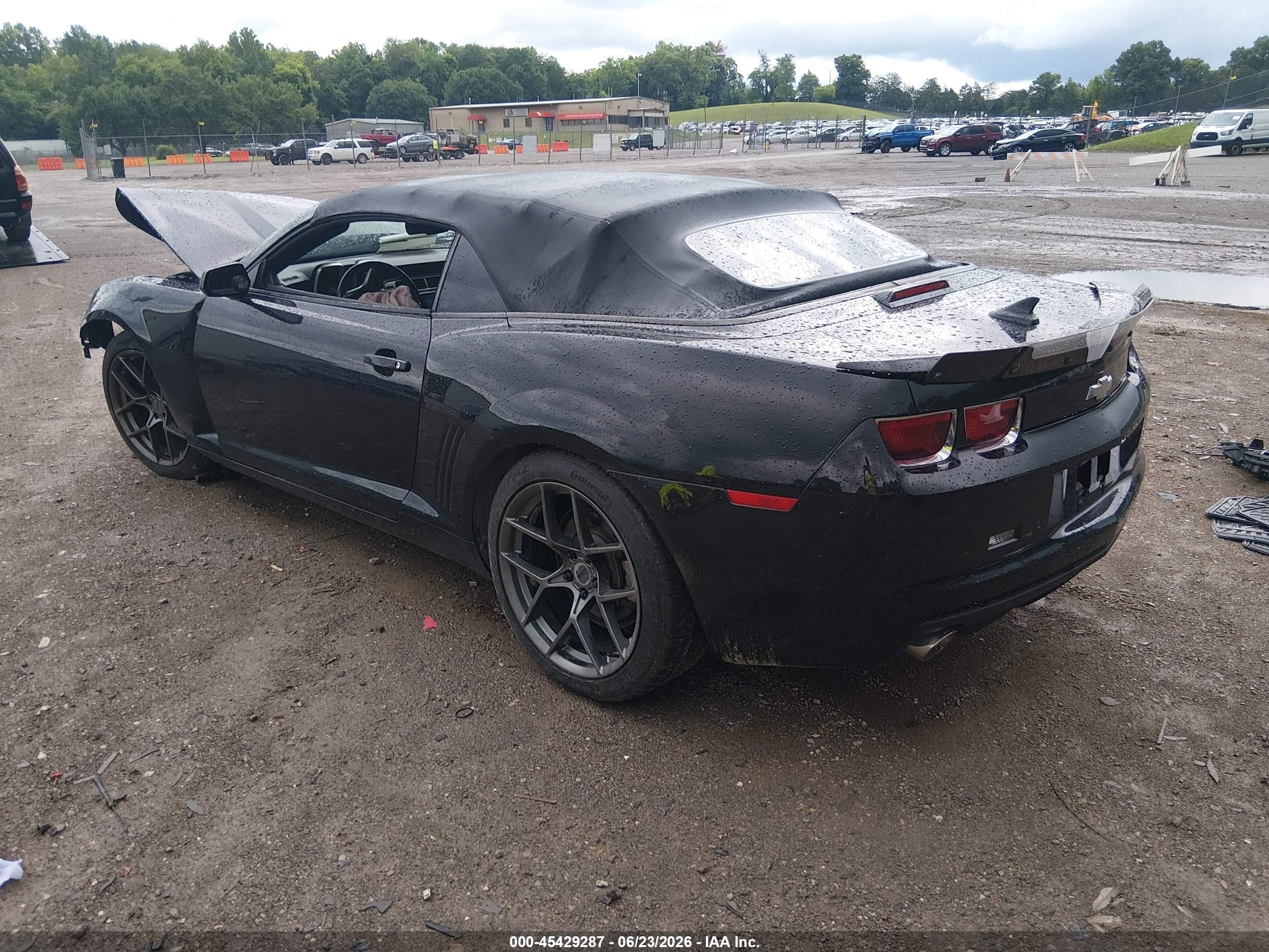 2012 Chevrolet Camaro 1lt Black vin: 2G1FB3D39C9105939