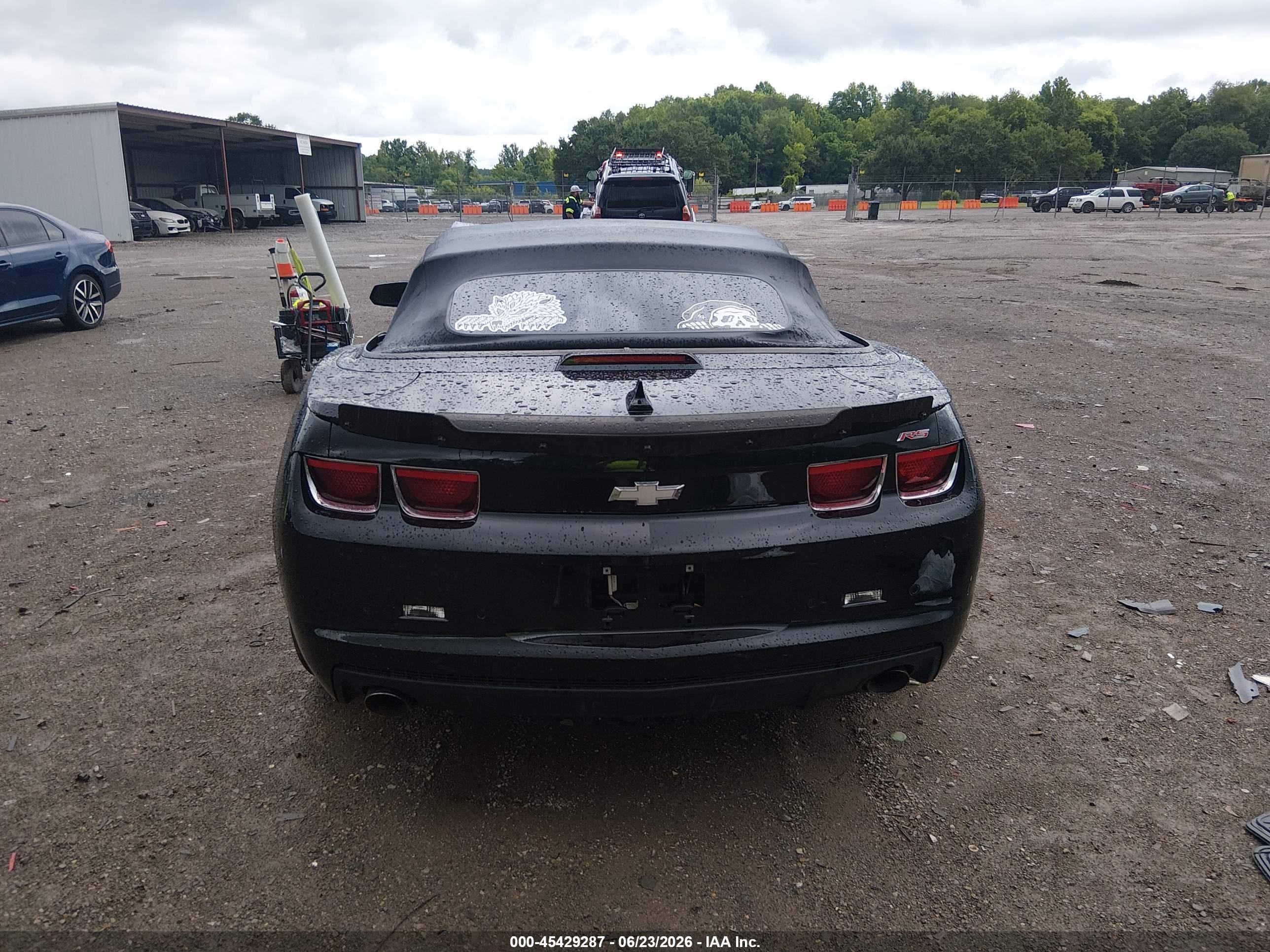 2012 Chevrolet Camaro 1lt Black vin: 2G1FB3D39C9105939