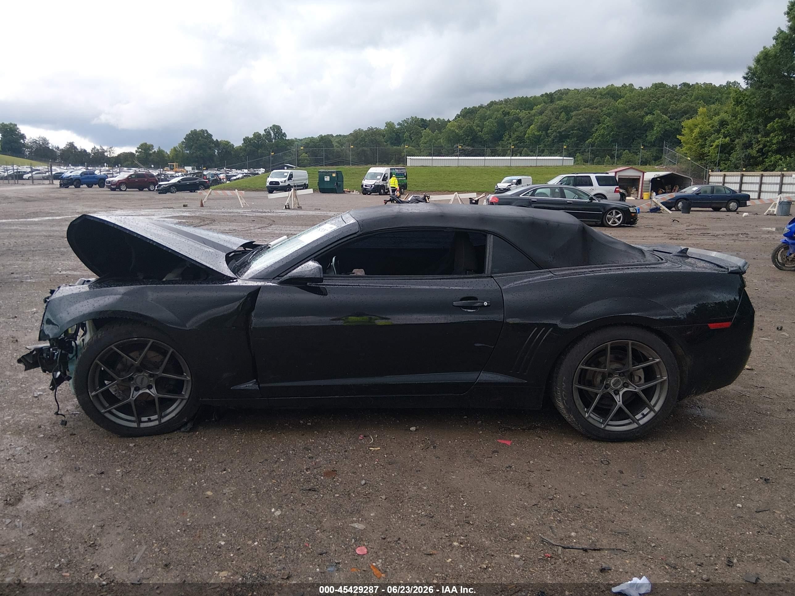 2012 Chevrolet Camaro 1lt Black vin: 2G1FB3D39C9105939