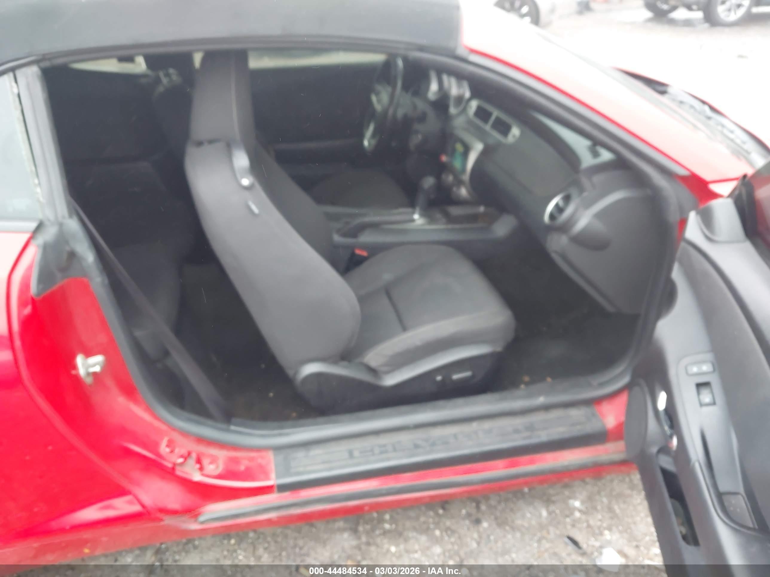 2013 Chevrolet Camaro 1lt Red vin: 2G1FB3D39D9195434