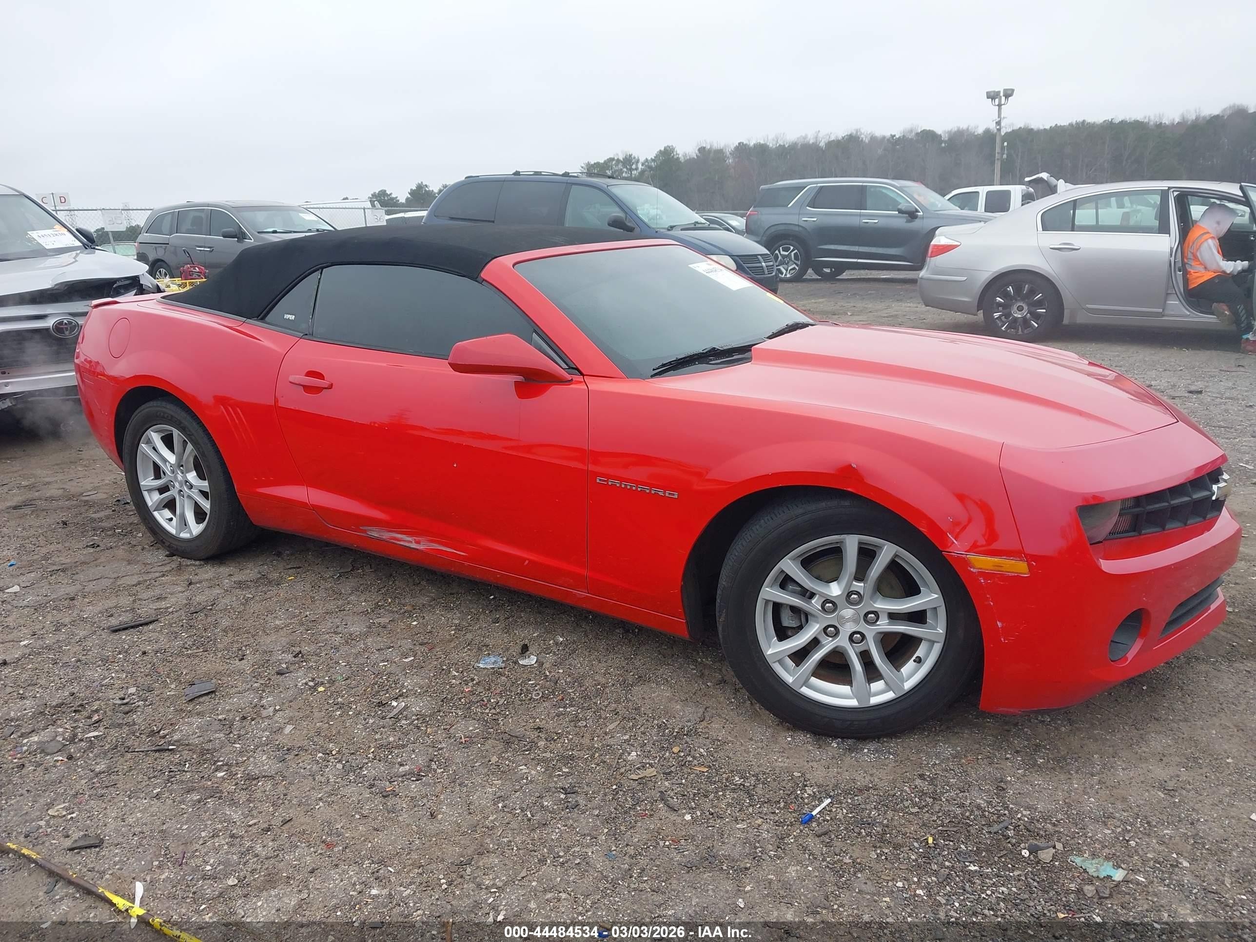 2013 Chevrolet Camaro 1lt Red vin: 2G1FB3D39D9195434