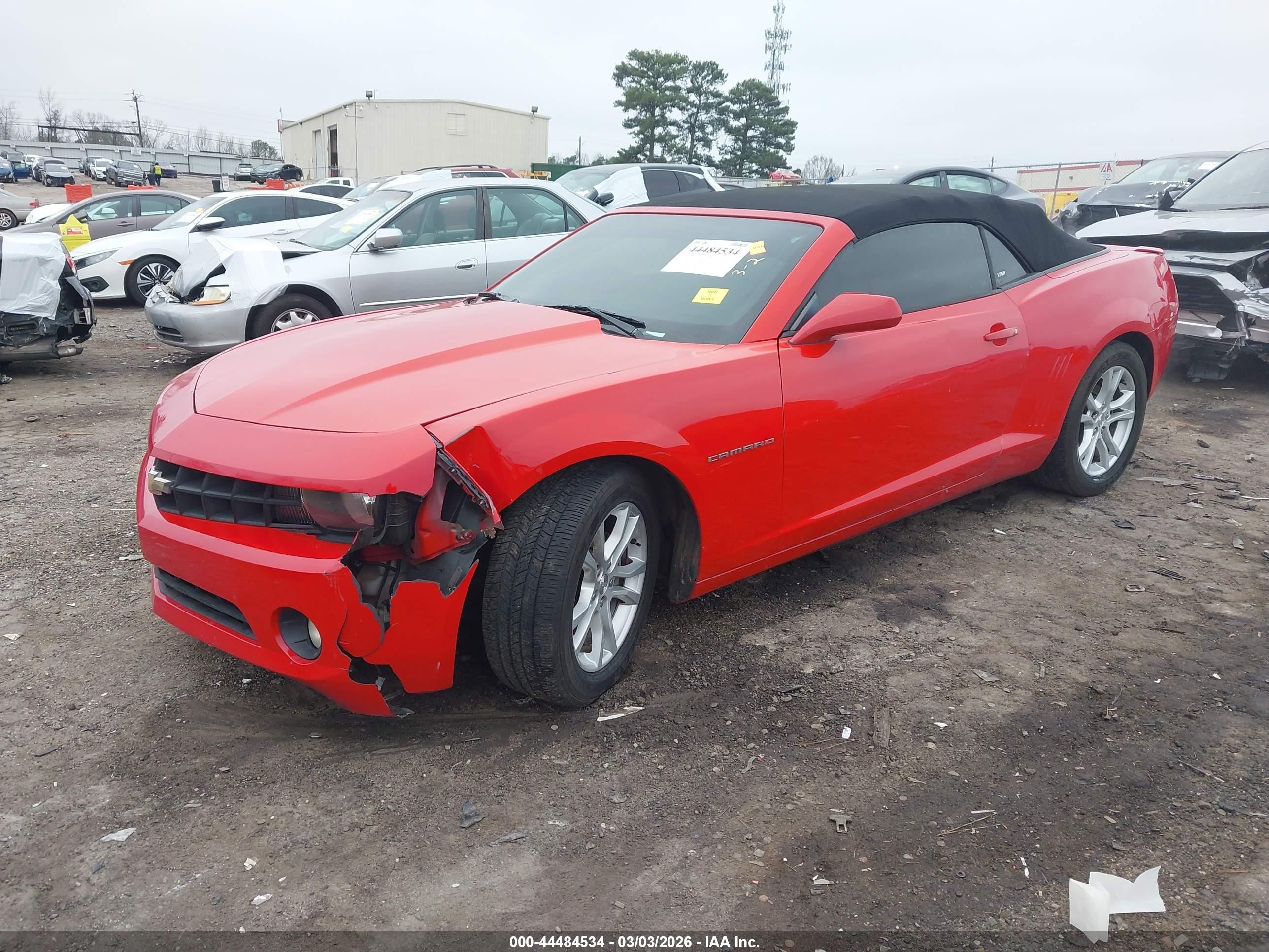 2013 Chevrolet Camaro 1lt Red vin: 2G1FB3D39D9195434