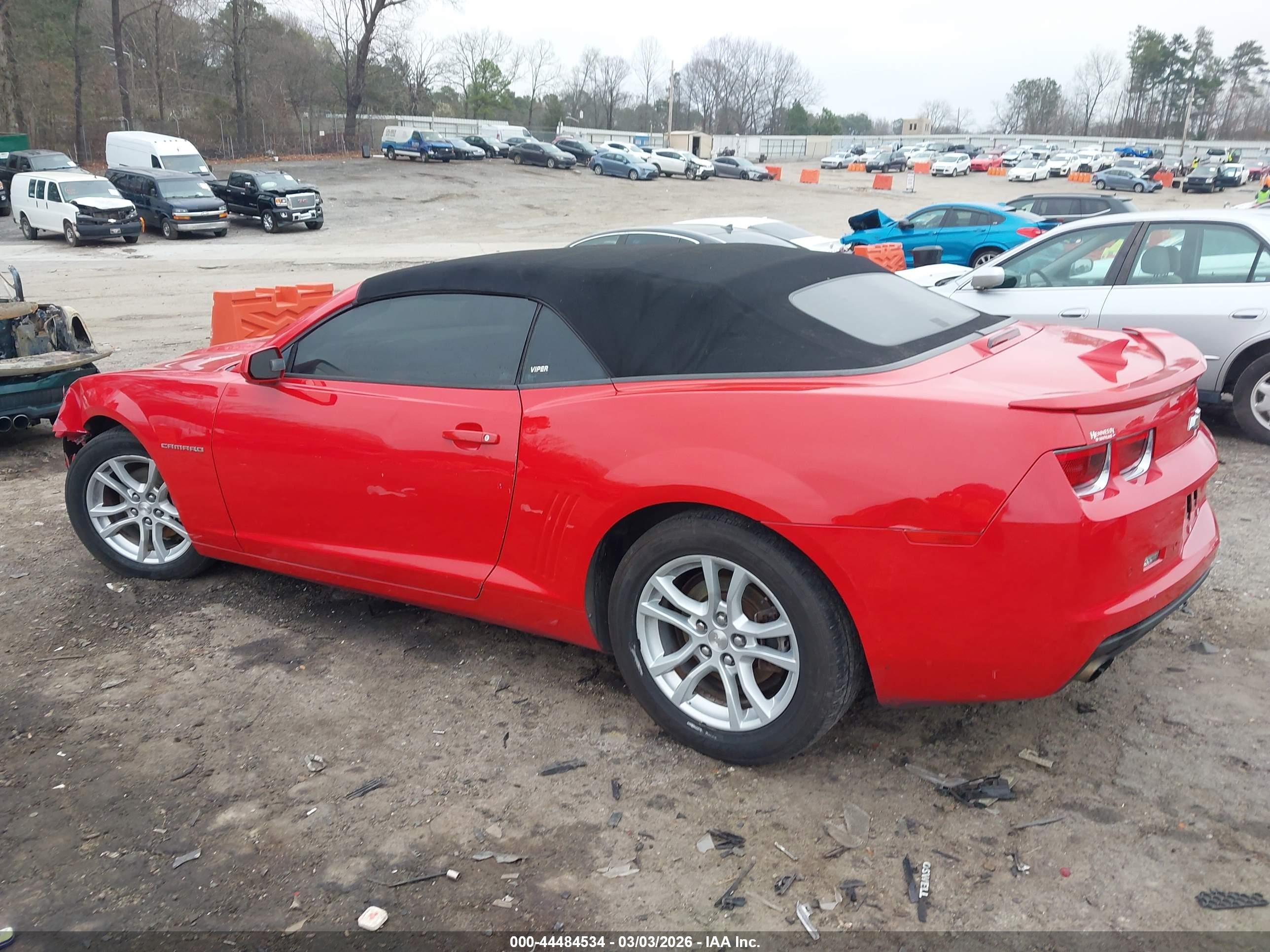 2013 Chevrolet Camaro 1lt Red vin: 2G1FB3D39D9195434