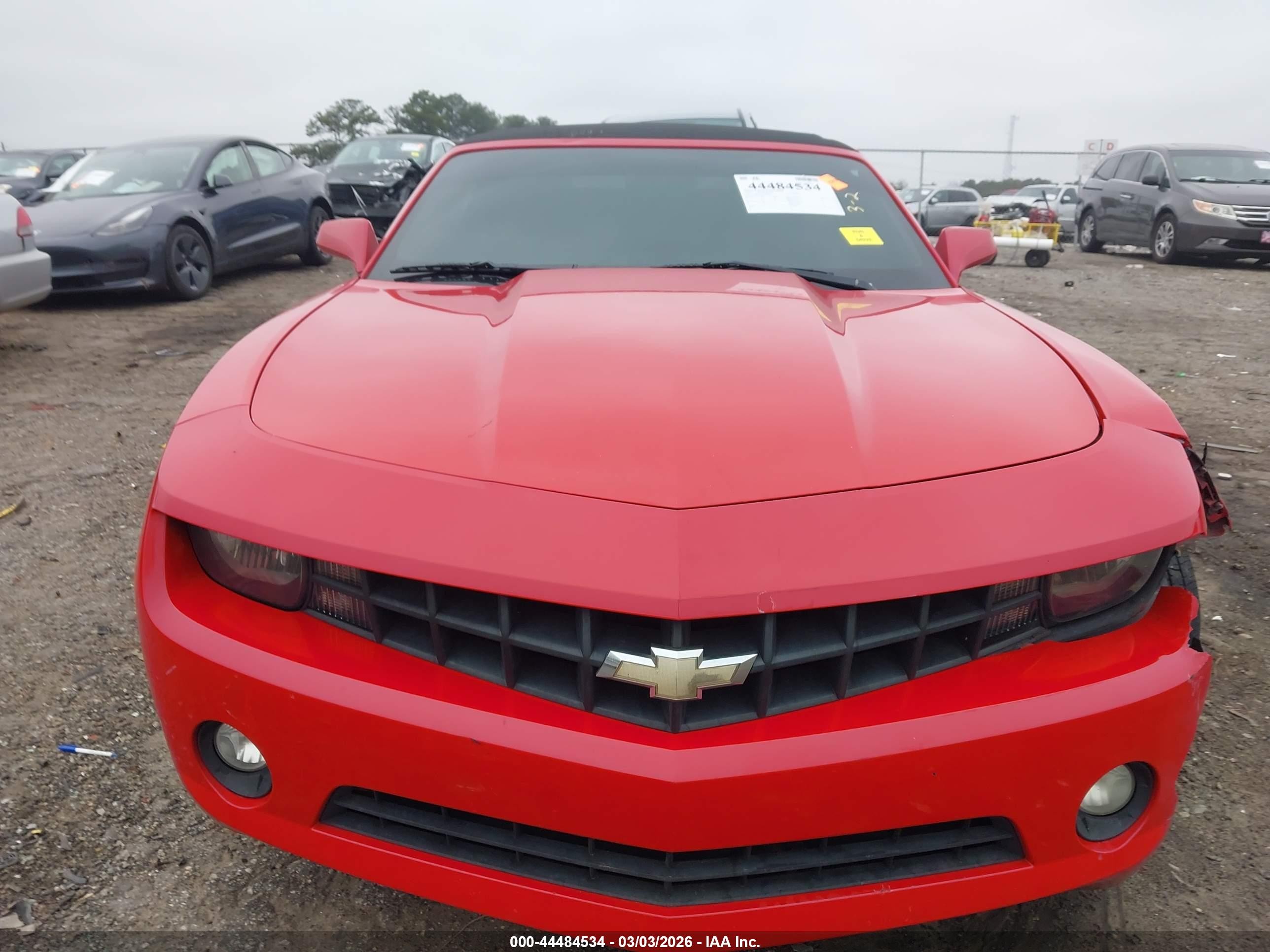 2013 Chevrolet Camaro 1lt Red vin: 2G1FB3D39D9195434