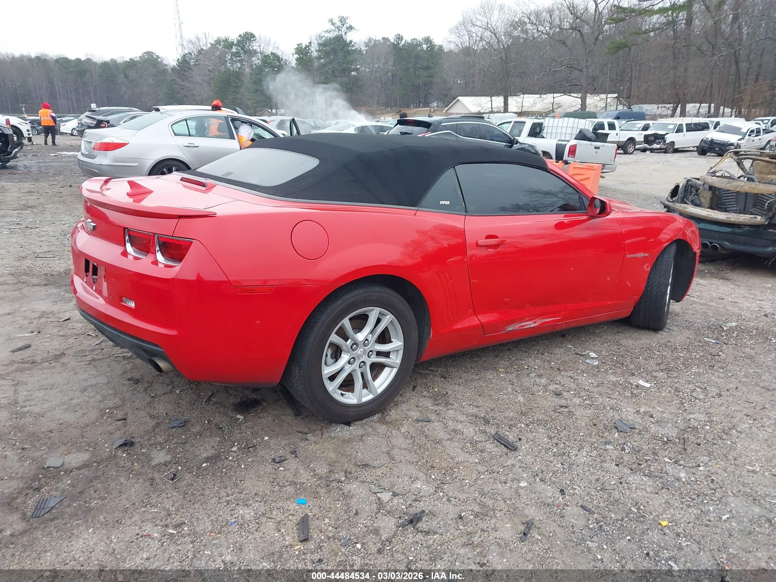 2013 Chevrolet Camaro 1lt Red vin: 2G1FB3D39D9195434