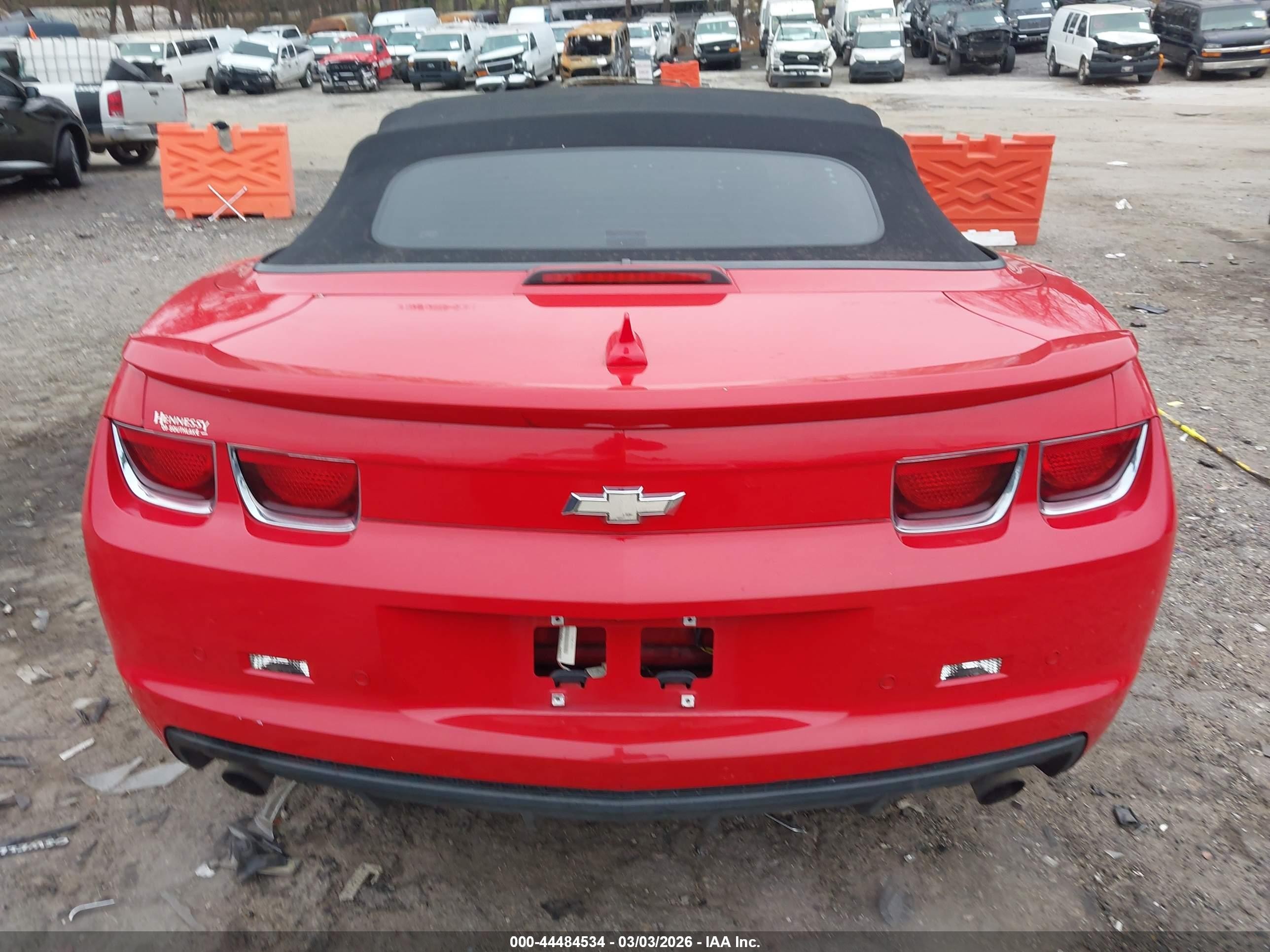 2013 Chevrolet Camaro 1lt Red vin: 2G1FB3D39D9195434