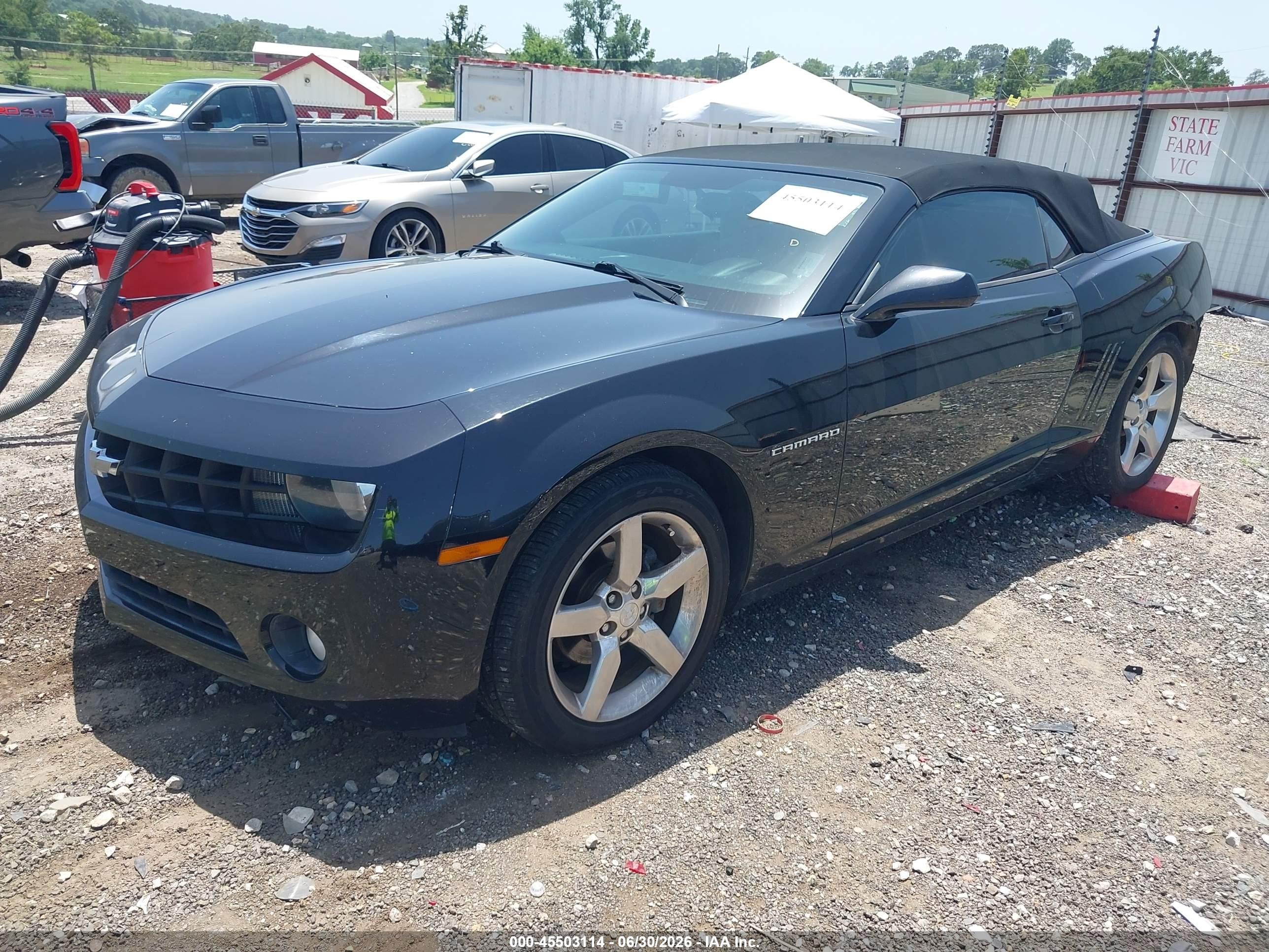2011 Chevrolet Camaro 1lt Black vin: 2G1FB3DD5B9179592