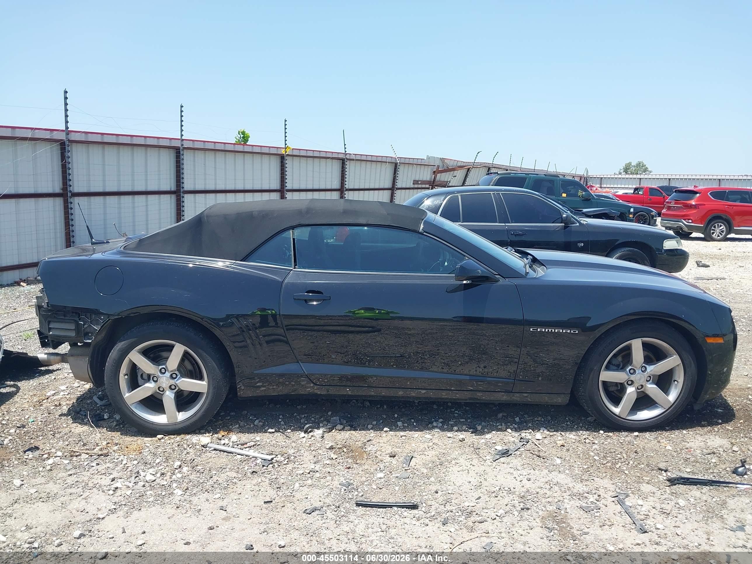 2011 Chevrolet Camaro 1lt Black vin: 2G1FB3DD5B9179592