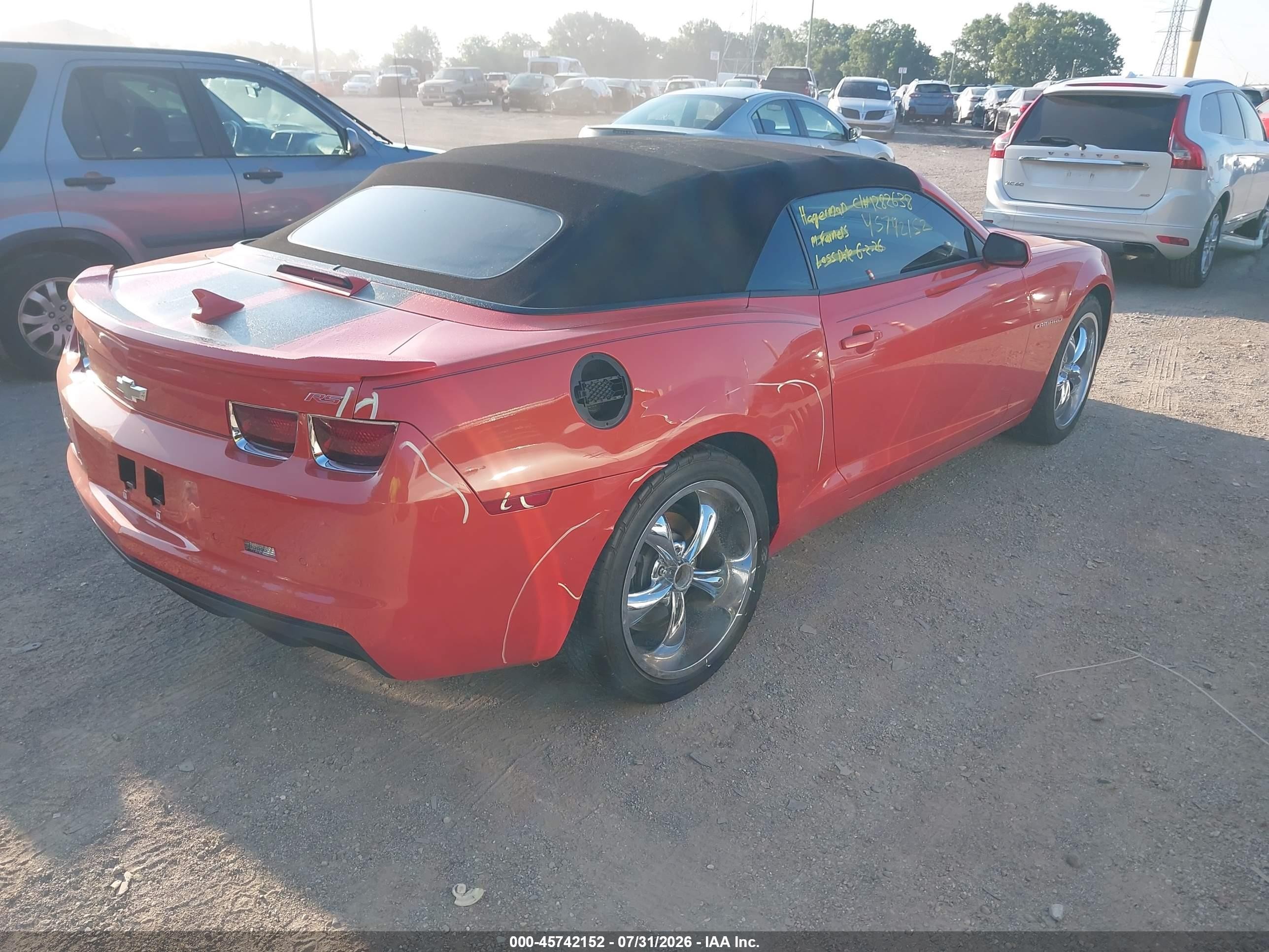2011 Chevrolet Camaro 1lt Orange vin: 2G1FB3DD7B9204217