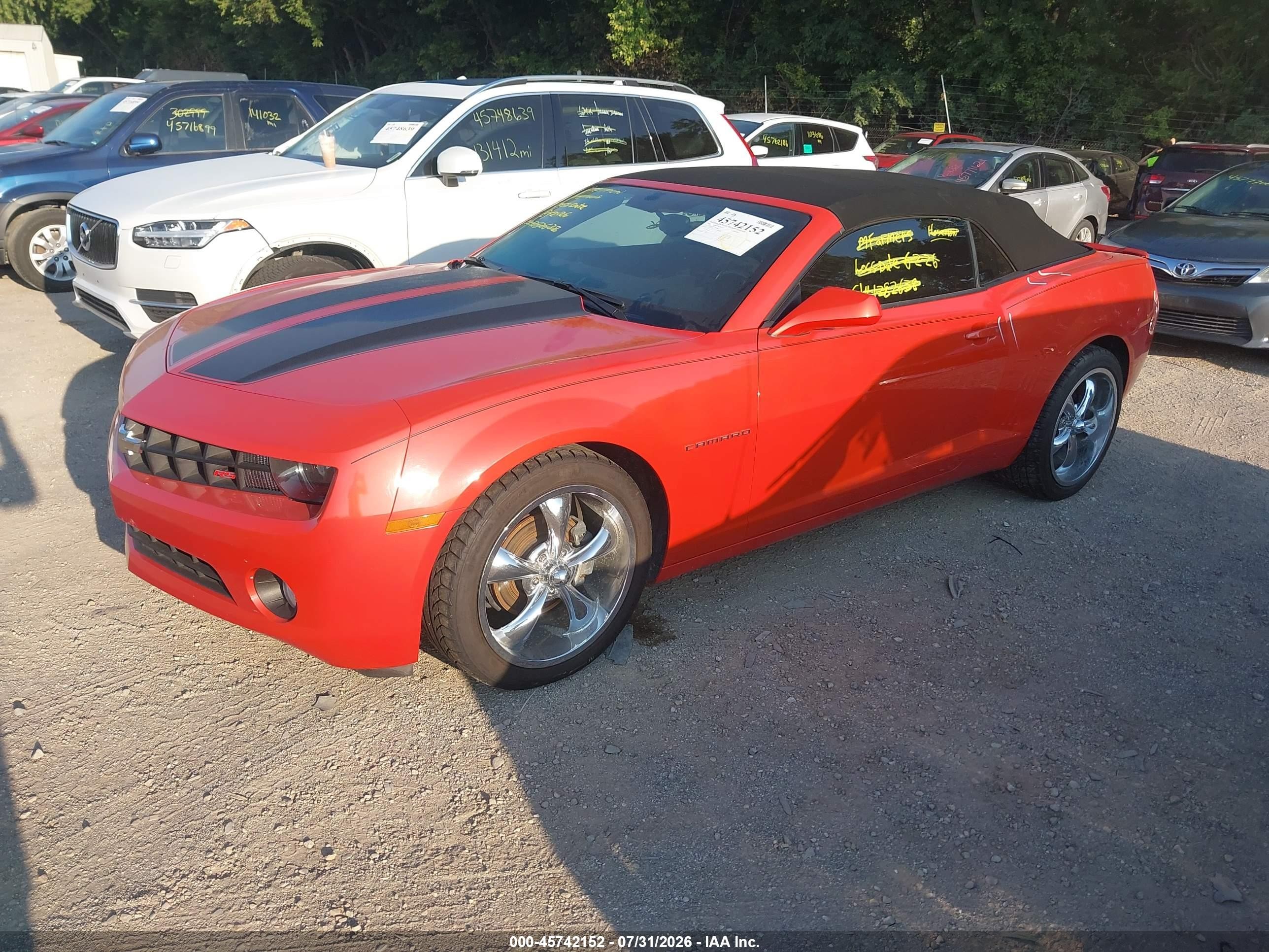 2011 Chevrolet Camaro 1lt Orange vin: 2G1FB3DD7B9204217