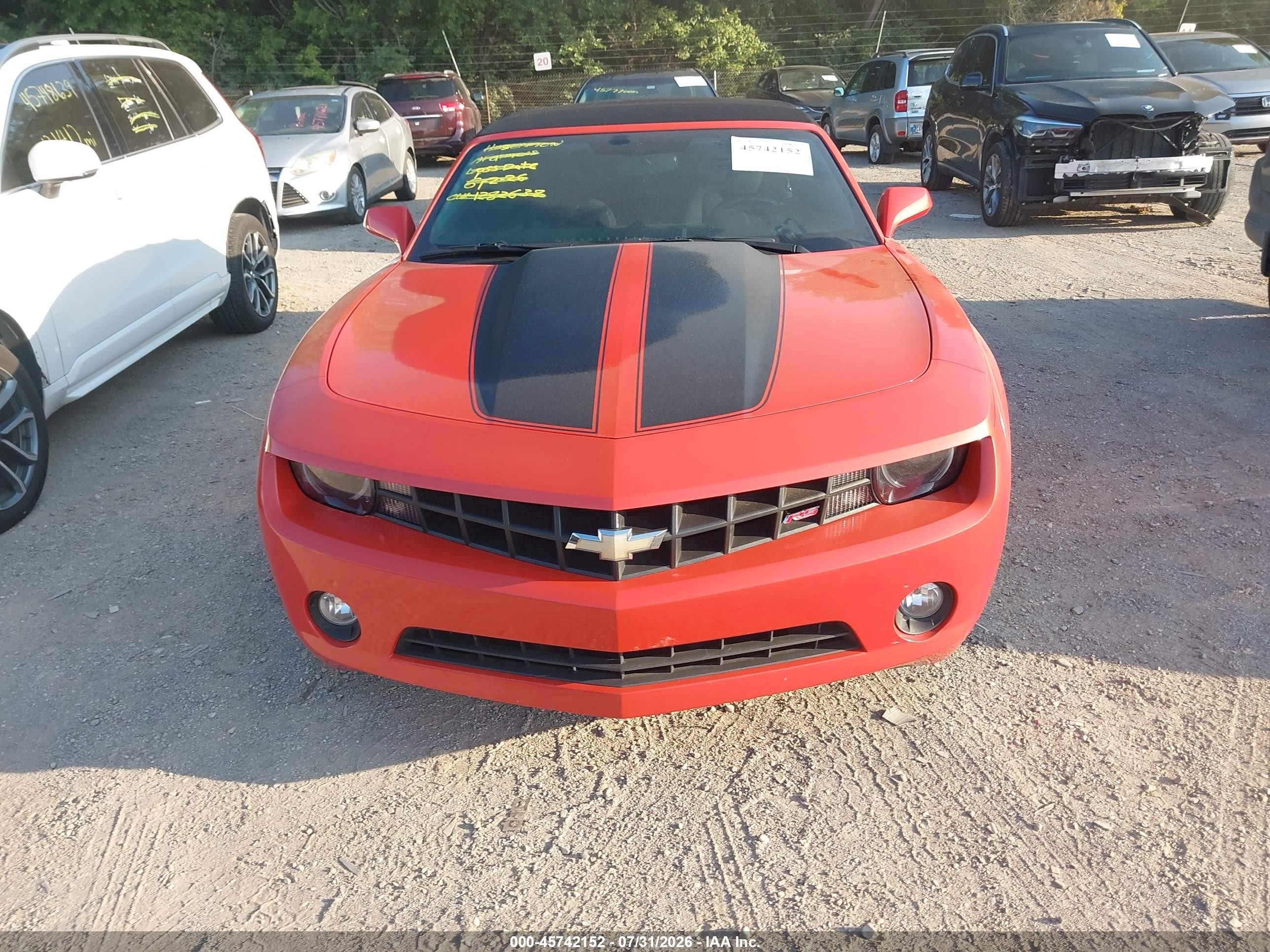 2011 Chevrolet Camaro 1lt Orange vin: 2G1FB3DD7B9204217