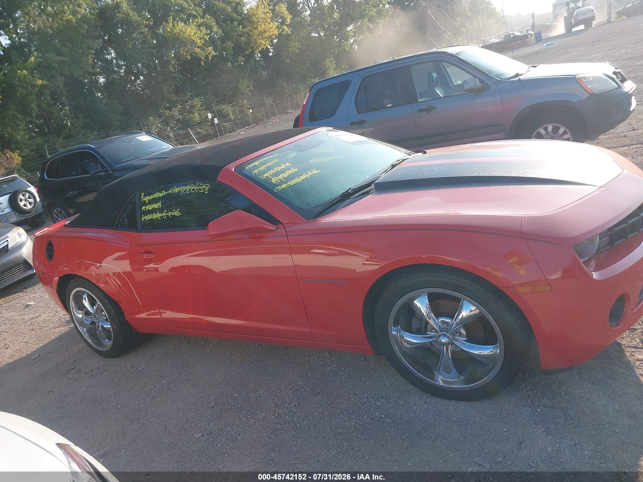 2011 Chevrolet Camaro 1lt Orange vin: 2G1FB3DD7B9204217