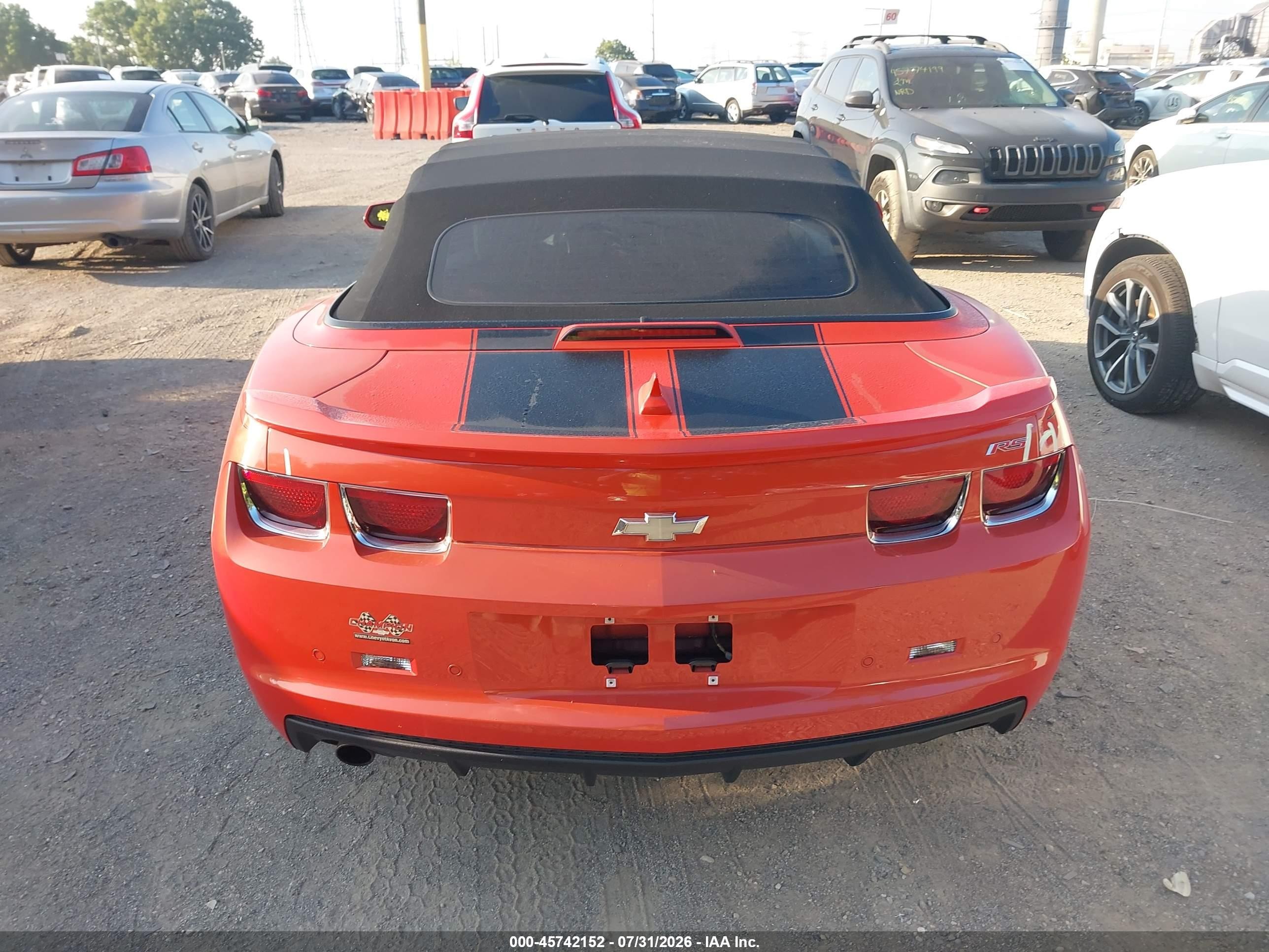 2011 Chevrolet Camaro 1lt Orange vin: 2G1FB3DD7B9204217