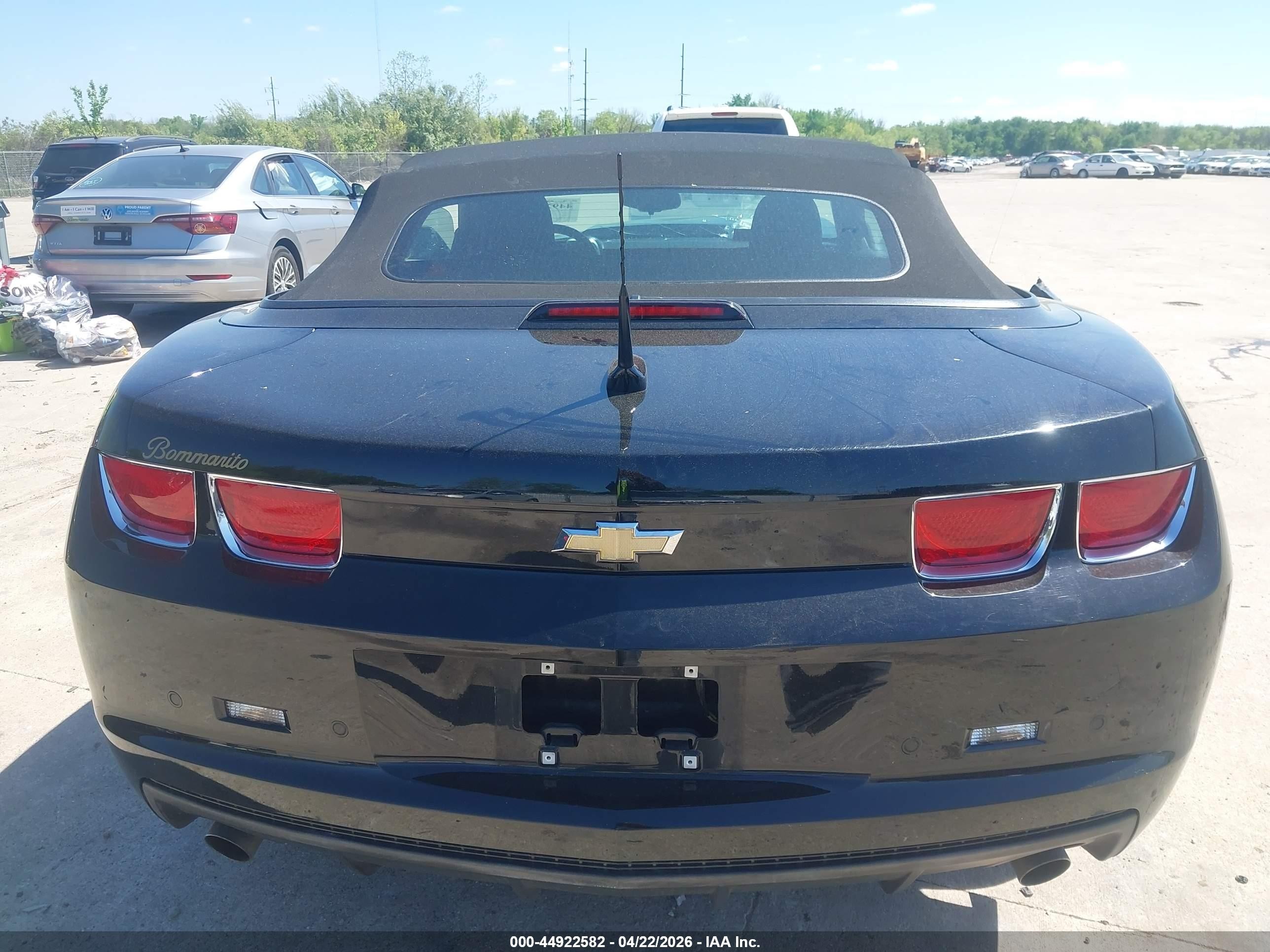 2011 Chevrolet Camaro 1lt Black vin: 2G1FB3DDXB9196730