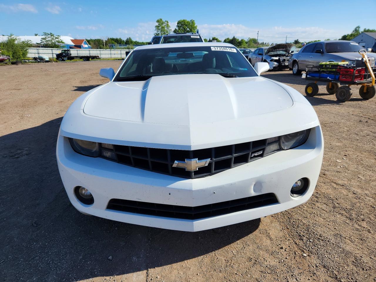 2013 Chevrolet Camaro Lt White vin: 2G1FC1E30D9173547