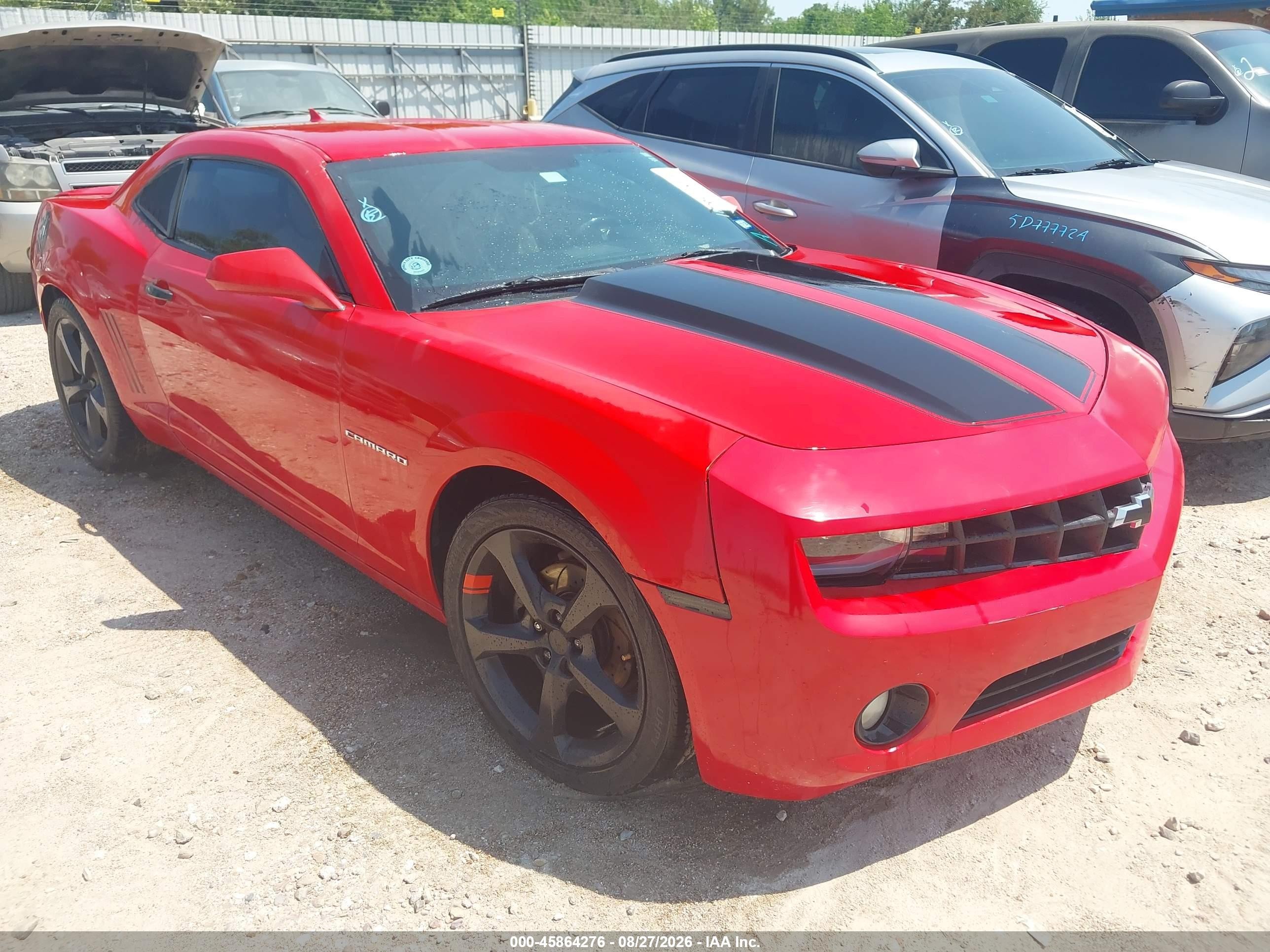 2013 Chevrolet Camaro 2lt Red vin: 2G1FC1E30D9187013