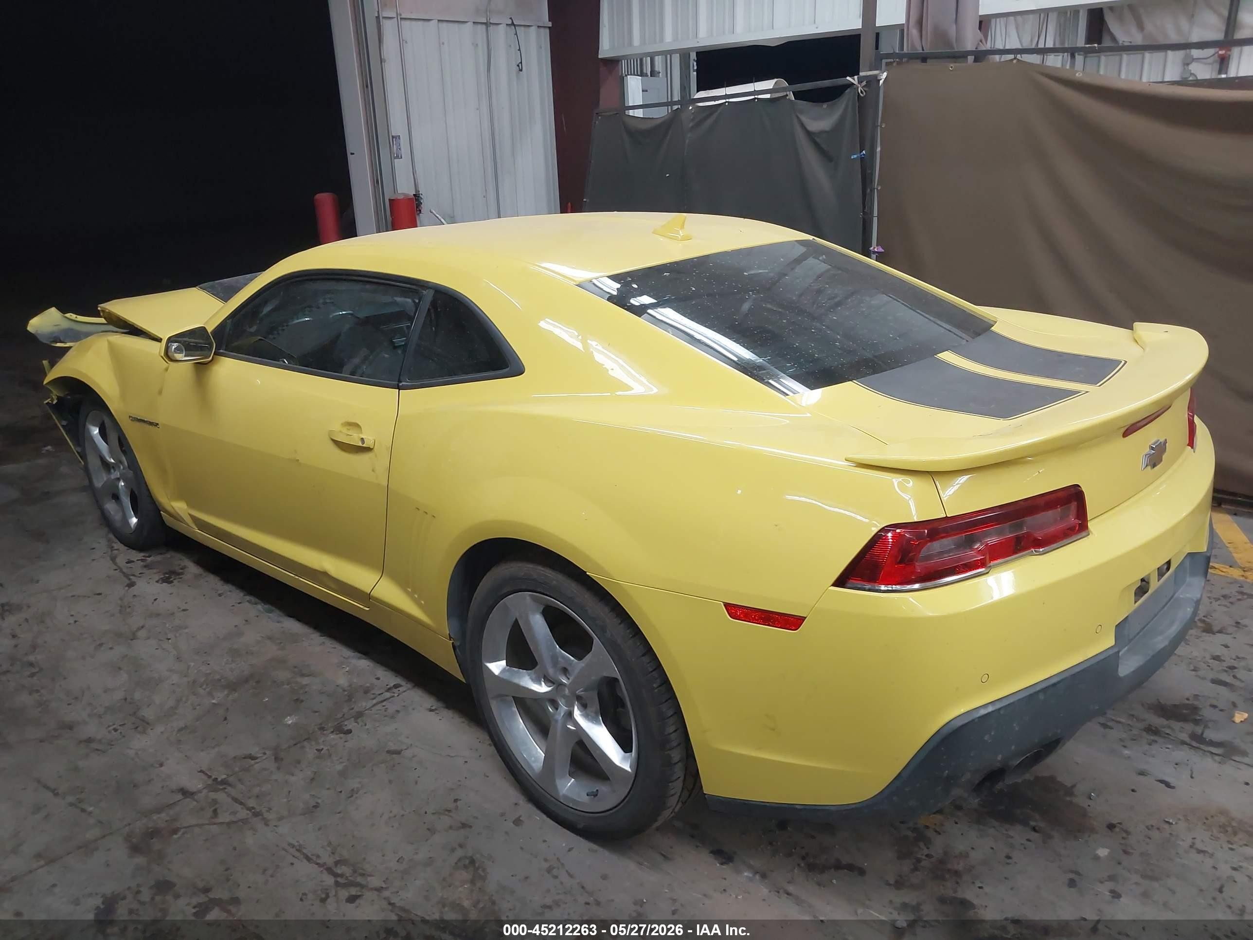 2014 Chevrolet Camaro 2lt Yellow vin: 2G1FC1E30E9214664