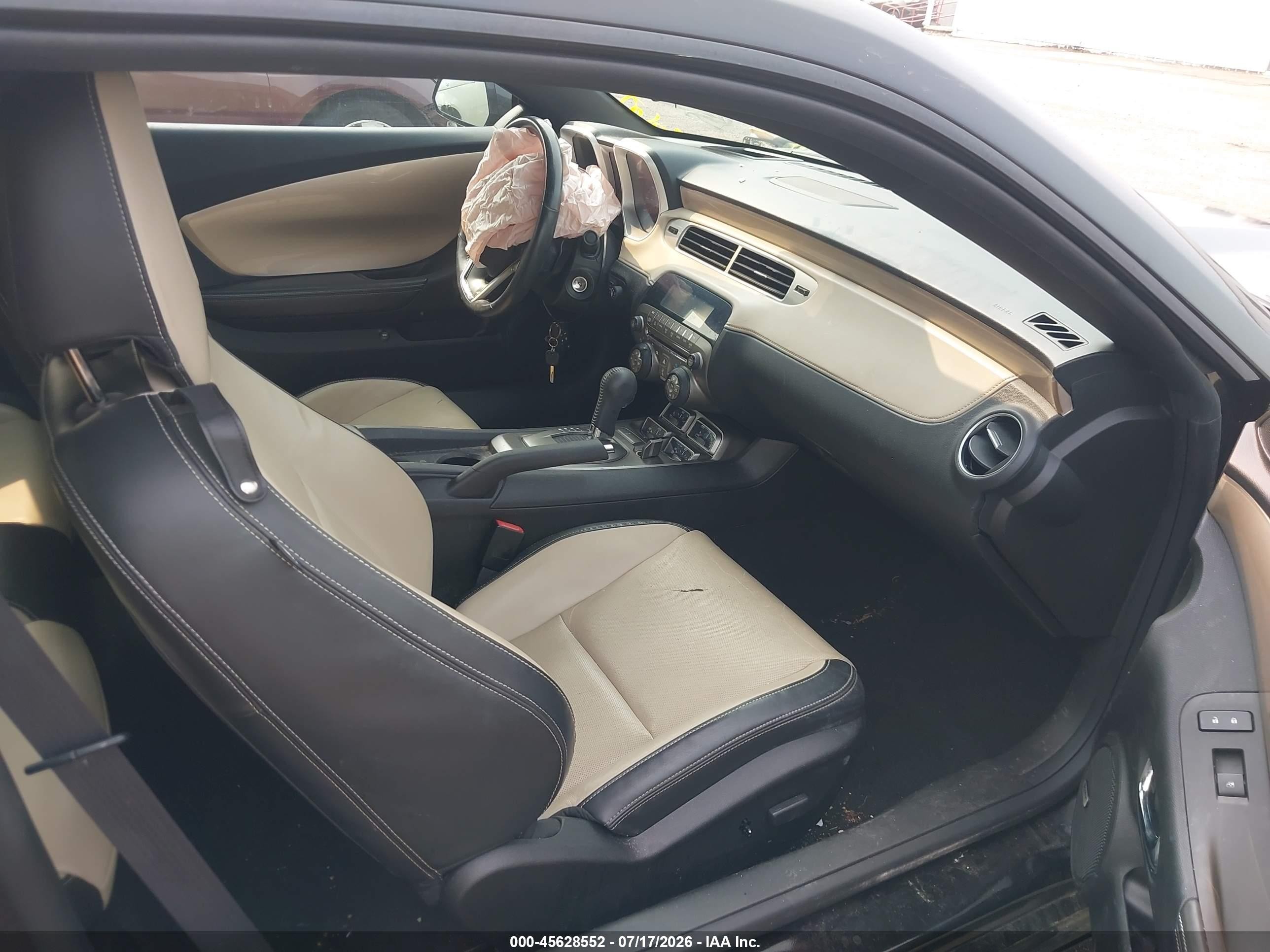2012 Chevrolet Camaro 2lt Черный vin: 2G1FC1E31C9137493