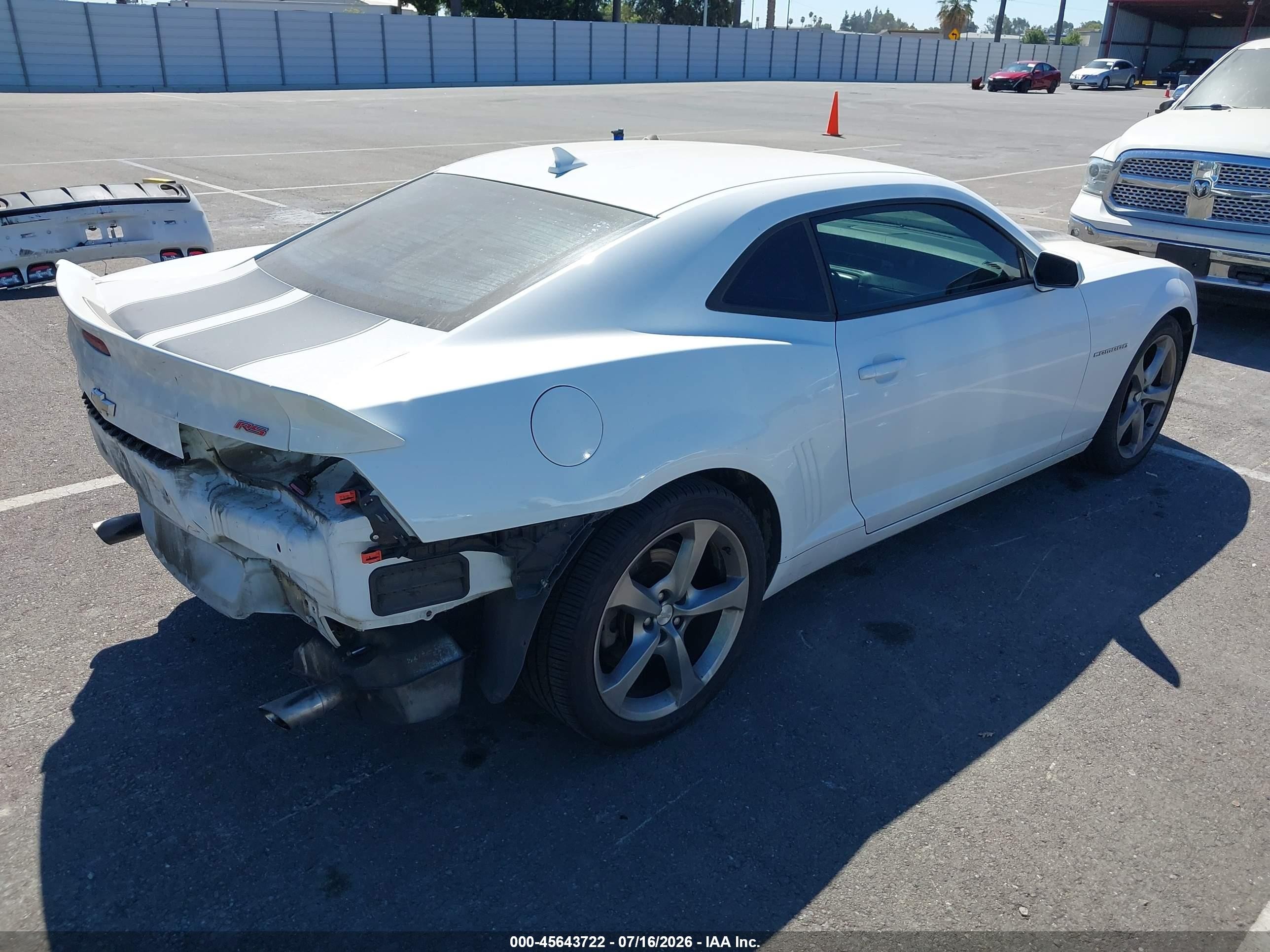 2013 Chevrolet Camaro 2lt White vin: 2G1FC1E31D9171970