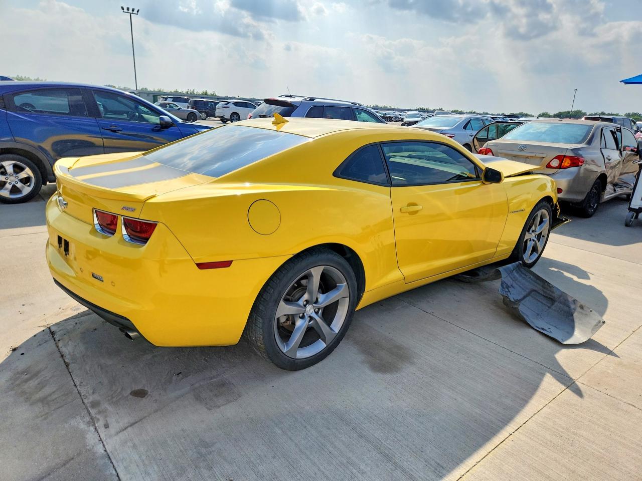2013 Chevrolet Camaro Lt Yellow vin: 2G1FC1E31D9177249