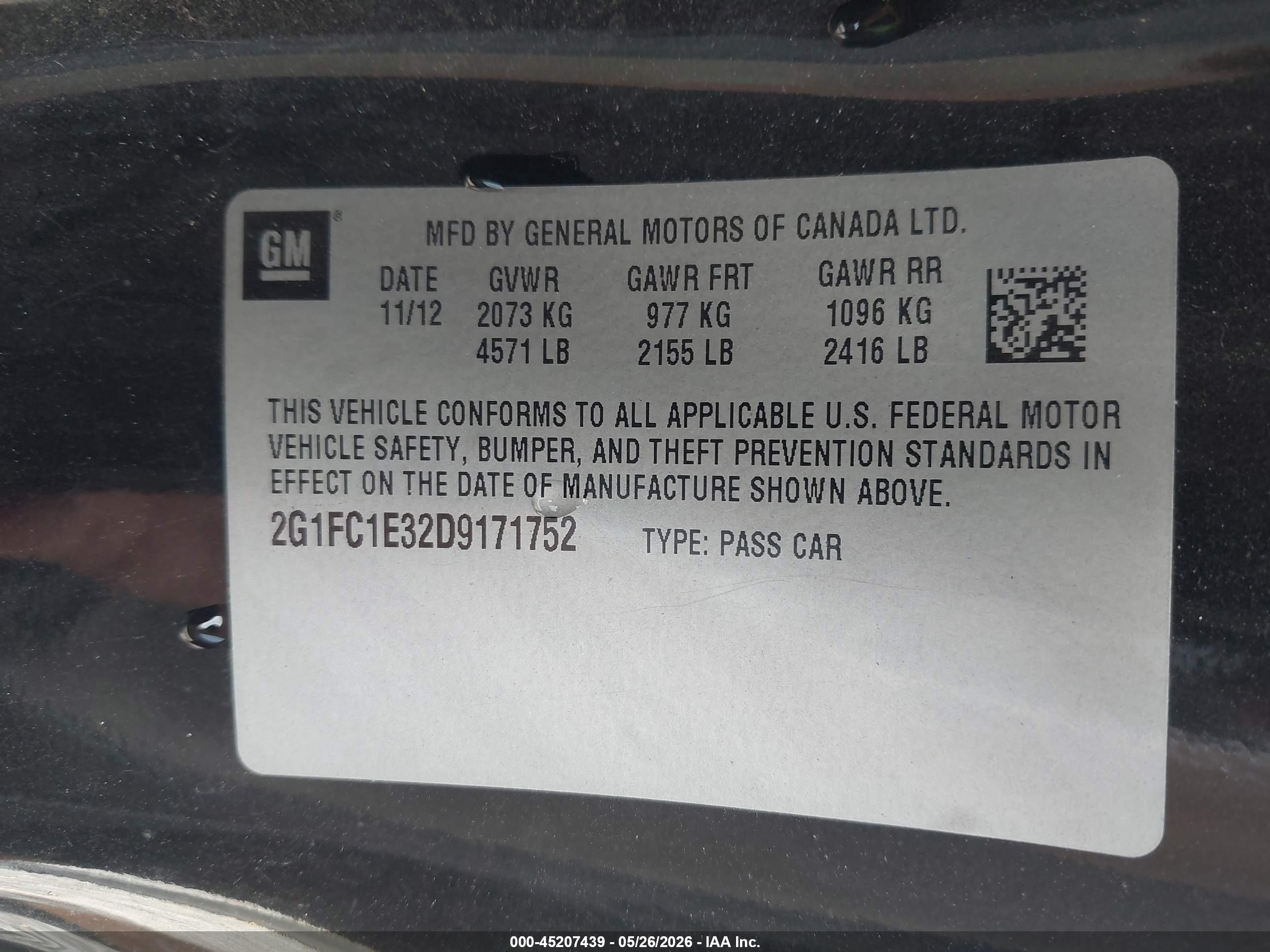 2013 Chevrolet Camaro 2lt Black vin: 2G1FC1E32D9171752