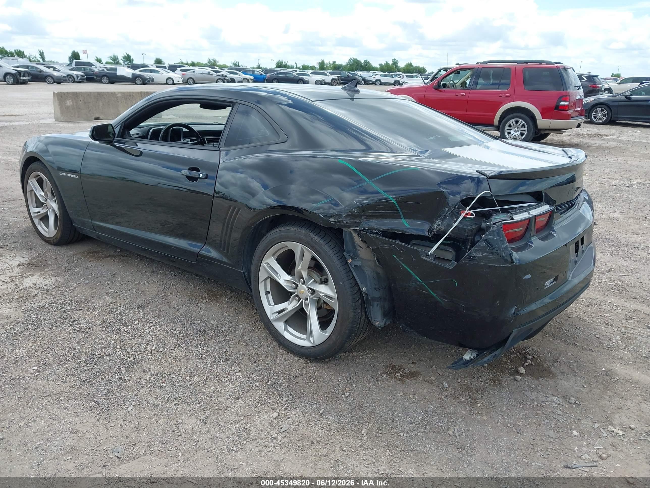 2013 Chevrolet Camaro 2lt Black vin: 2G1FC1E32D9207620