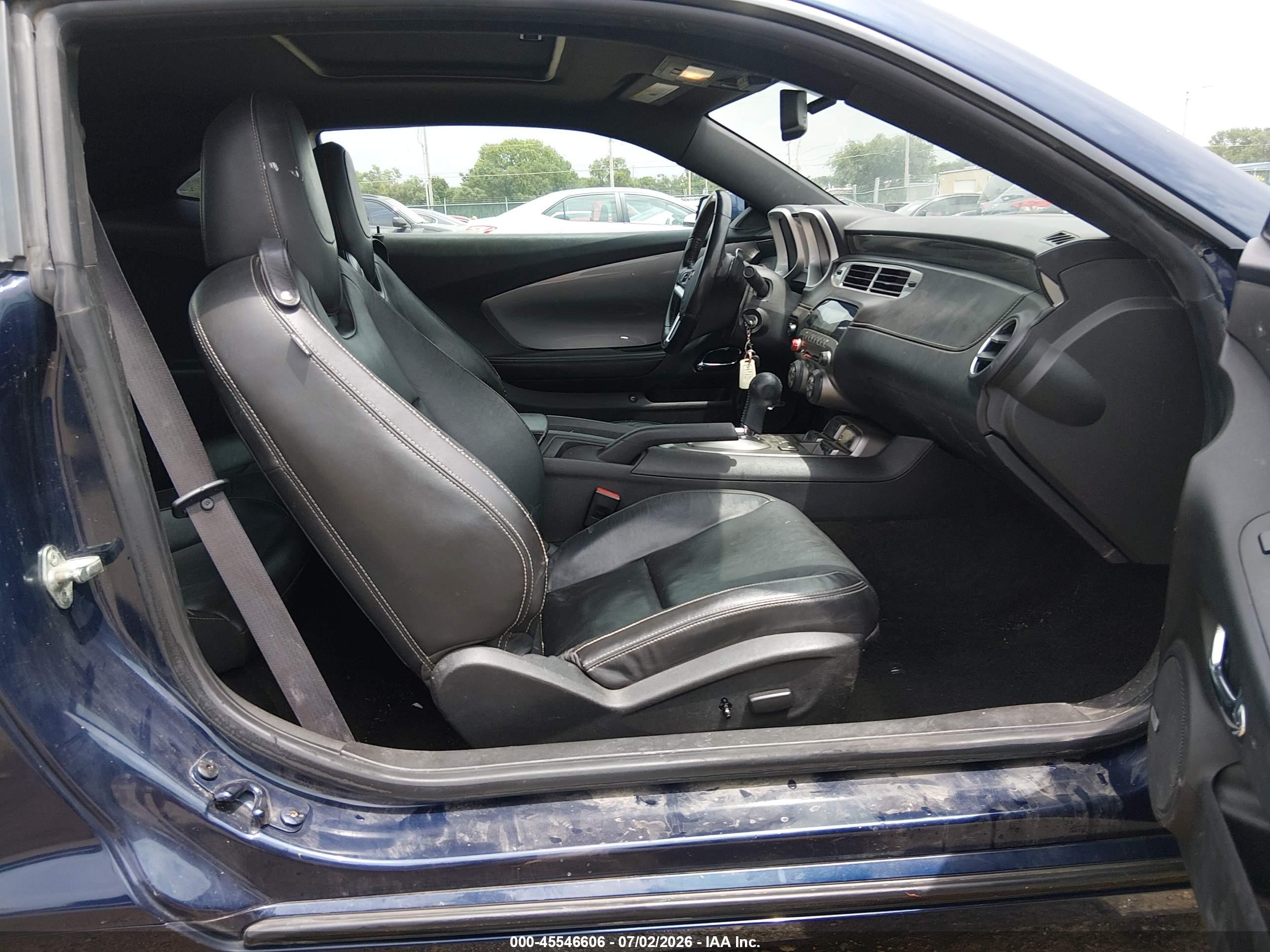 2012 Chevrolet Camaro 2lt Blue vin: 2G1FC1E33C9141092