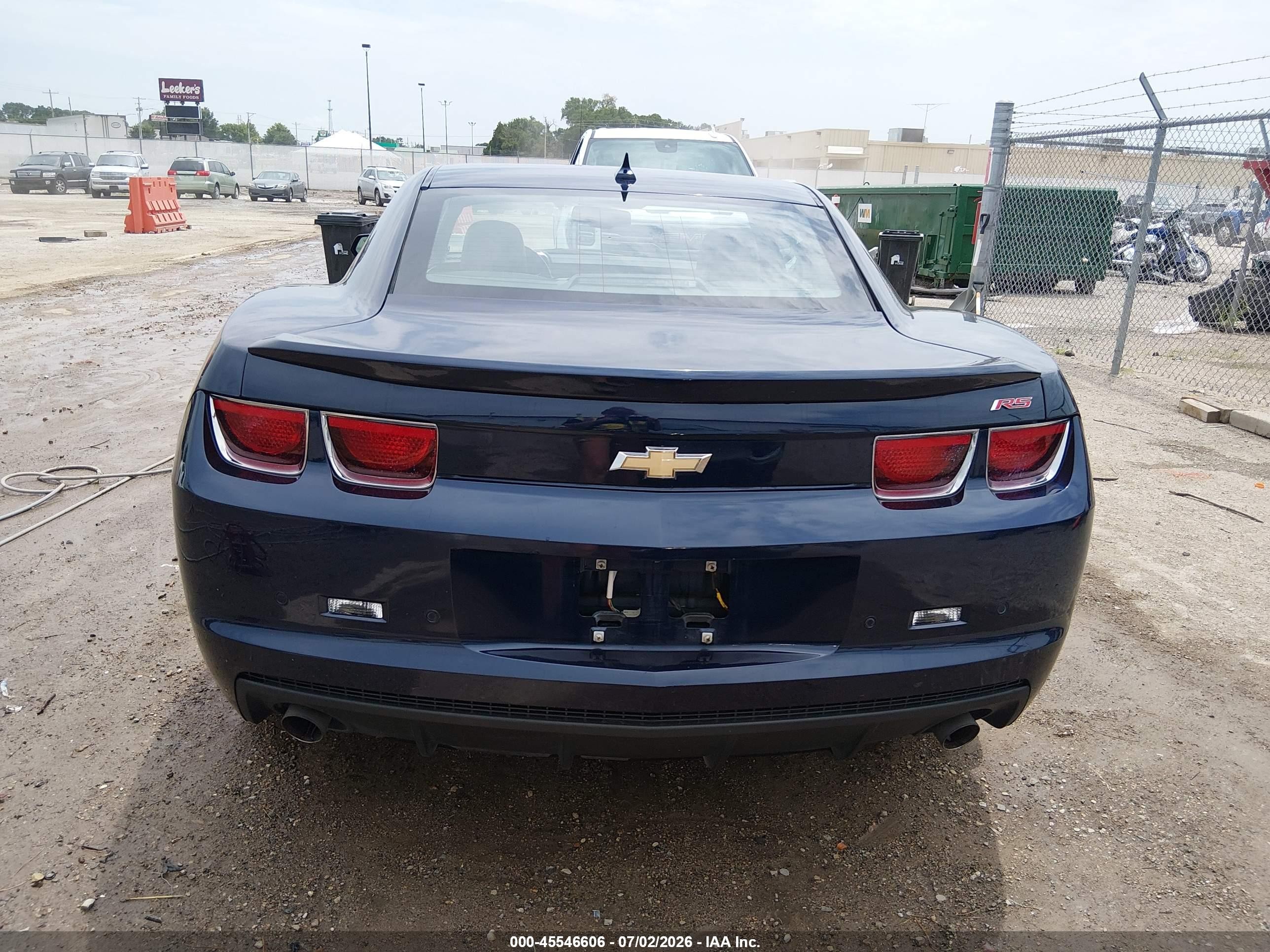 2012 Chevrolet Camaro 2lt Blue vin: 2G1FC1E33C9141092