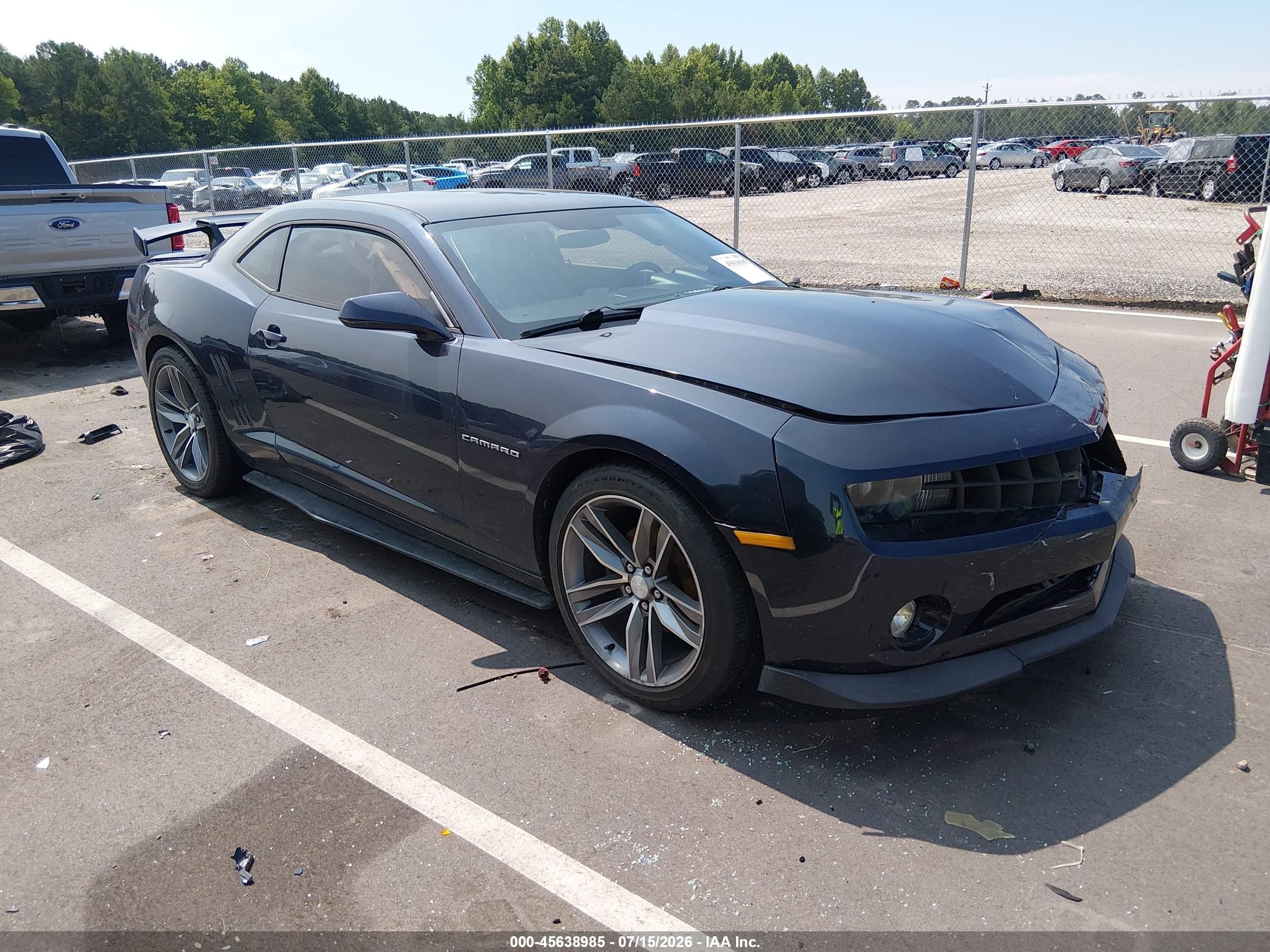 2013 Chevrolet Camaro 2lt Blue vin: 2G1FC1E33D9135519