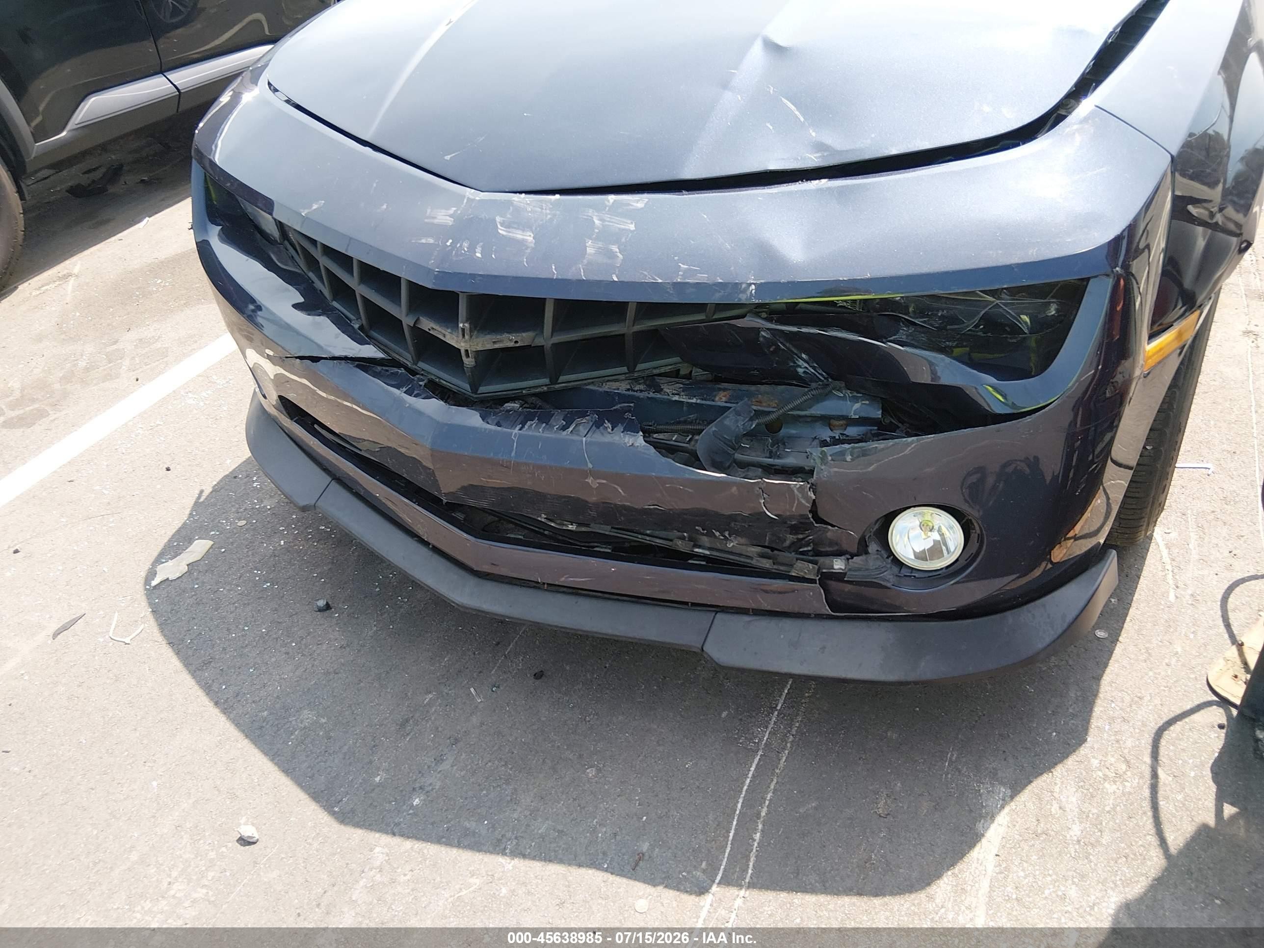 2013 Chevrolet Camaro 2lt Blue vin: 2G1FC1E33D9135519