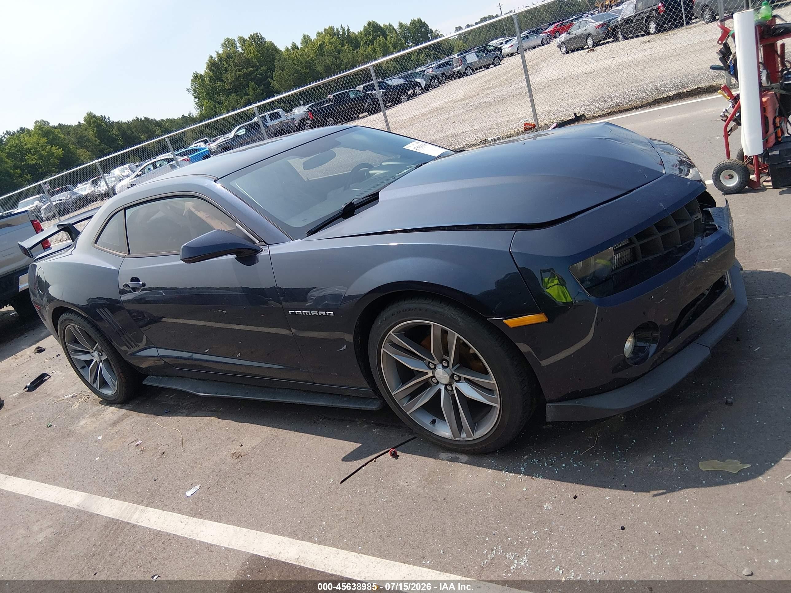 2013 Chevrolet Camaro 2lt Blue vin: 2G1FC1E33D9135519