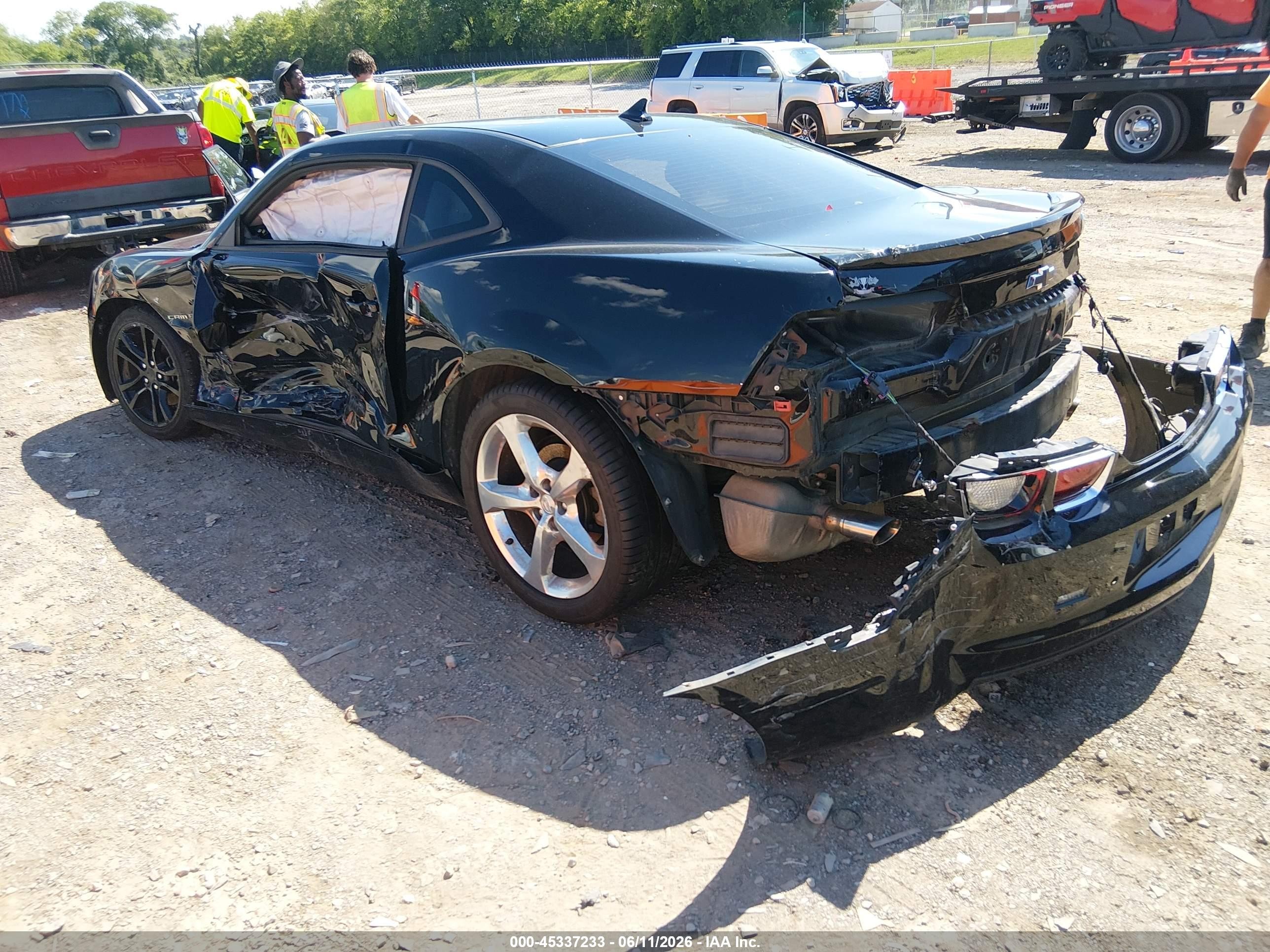 2013 Chevrolet Camaro 2lt Black vin: 2G1FC1E33D9204788