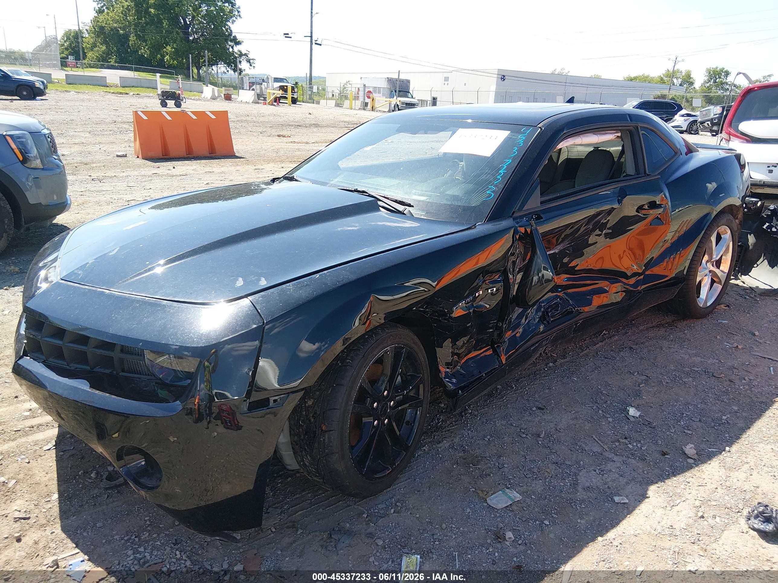 2013 Chevrolet Camaro 2lt Black vin: 2G1FC1E33D9204788