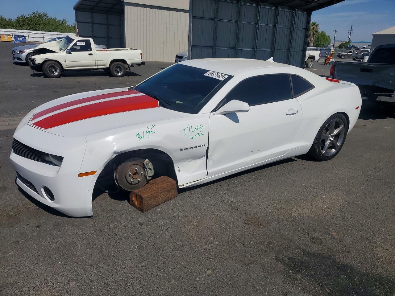 2013 Chevrolet Camaro Lt White vin: 2G1FC1E34D9132614