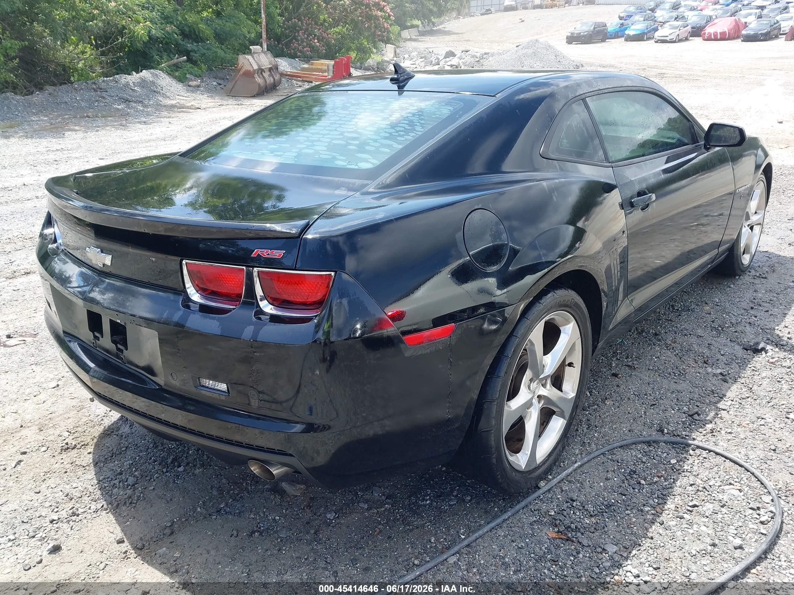 2013 Chevrolet Camaro 2lt Black vin: 2G1FC1E34D9140261