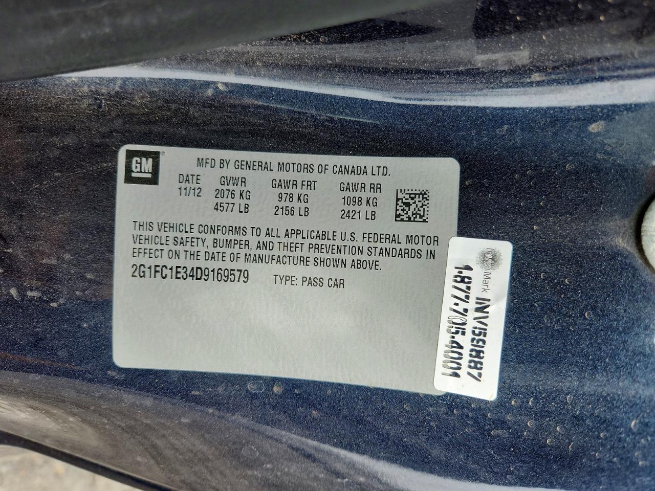 2013 Chevrolet Camaro Lt Charcoal vin: 2G1FC1E34D9169579