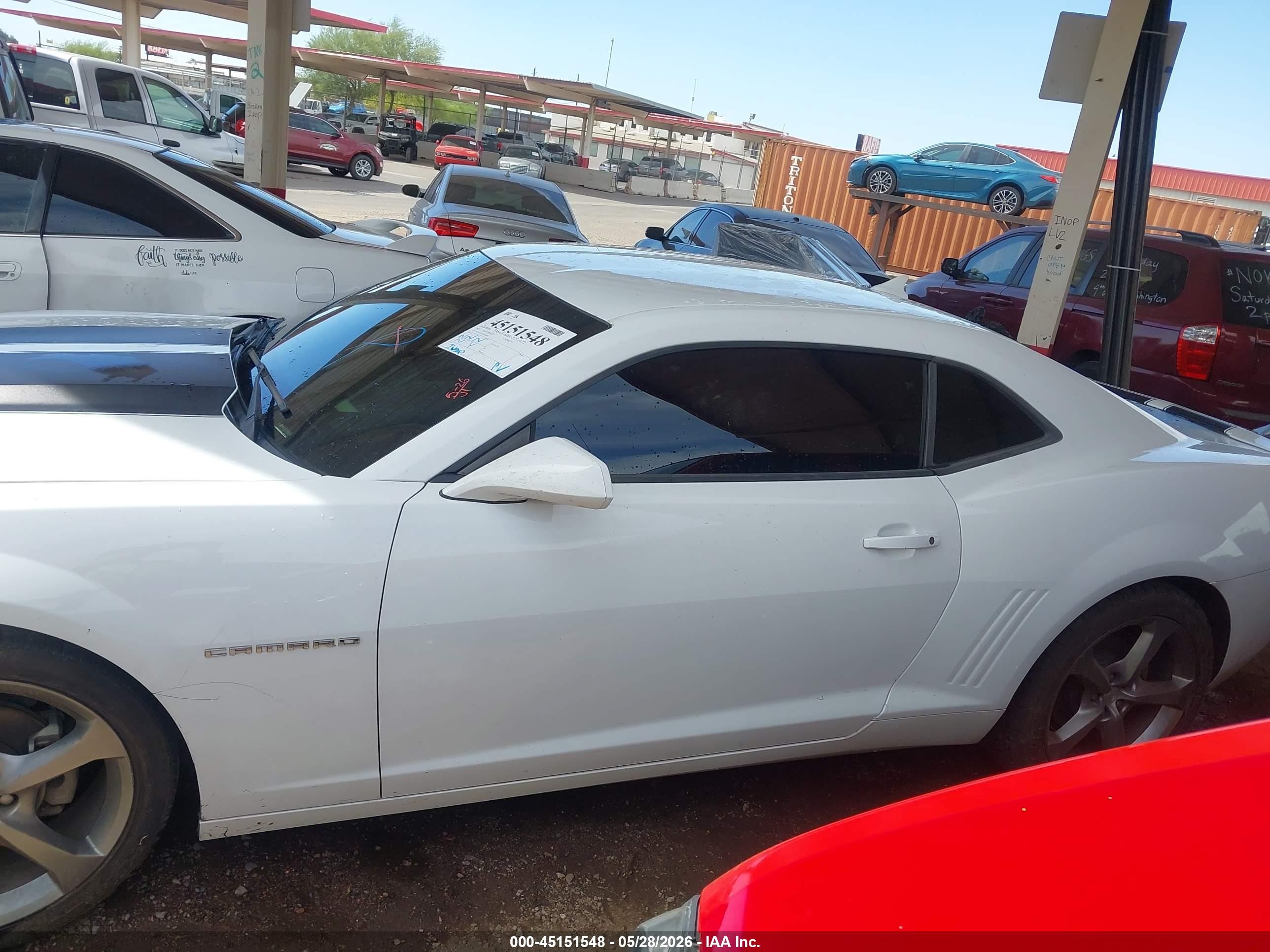 2013 Chevrolet Camaro 2lt White vin: 2G1FC1E34D9180811