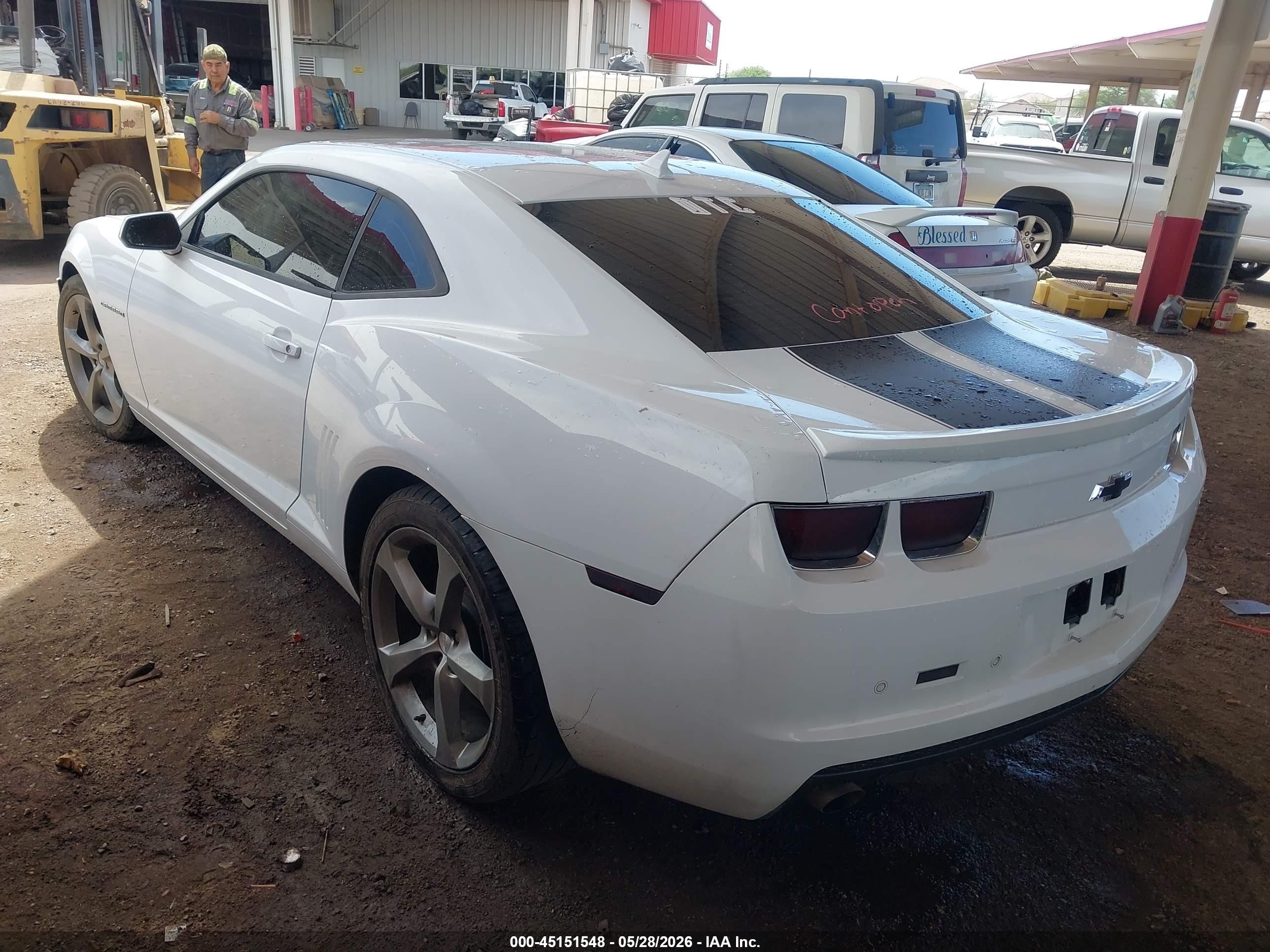 2013 Chevrolet Camaro 2lt White vin: 2G1FC1E34D9180811
