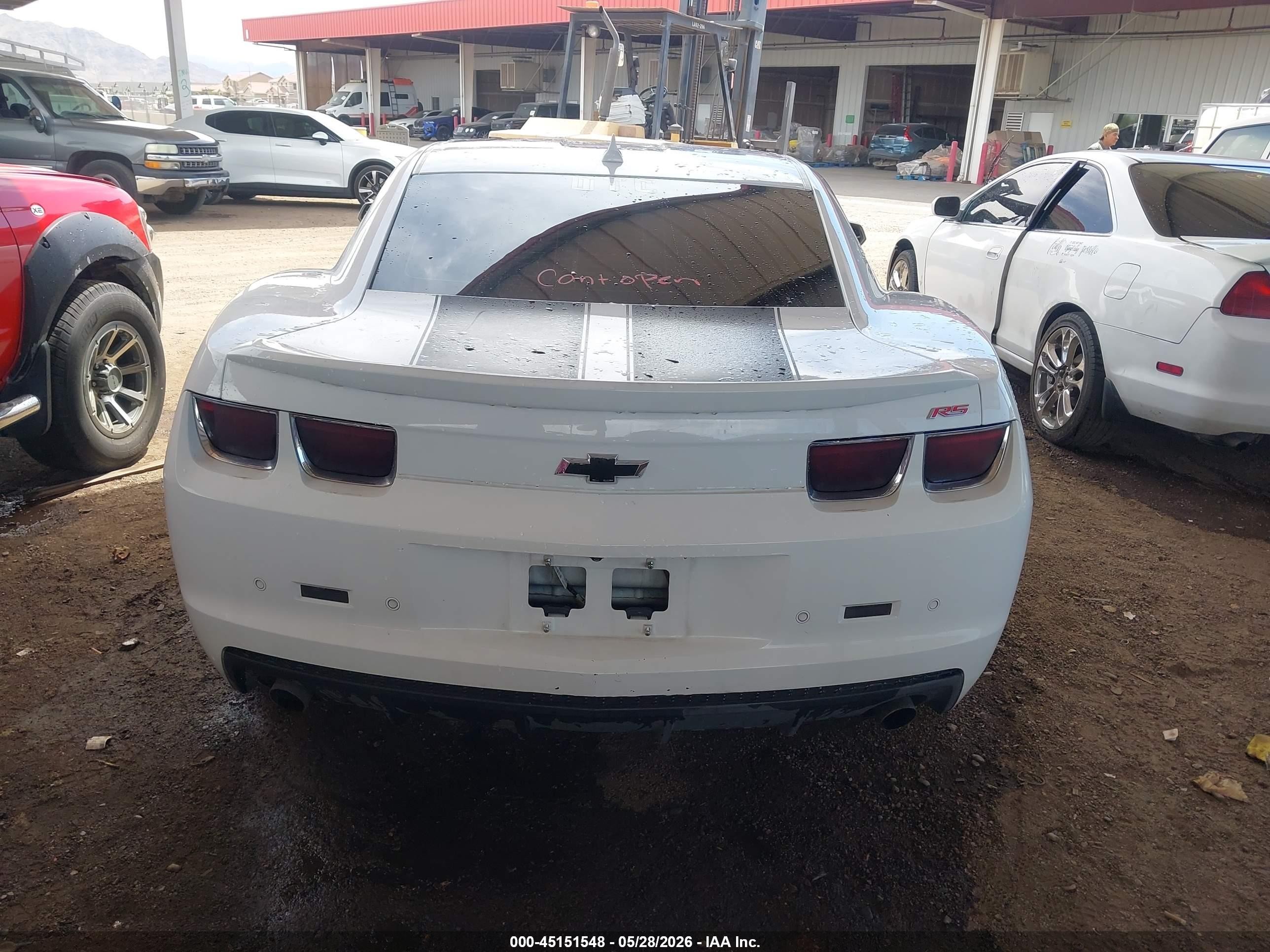 2013 Chevrolet Camaro 2lt White vin: 2G1FC1E34D9180811