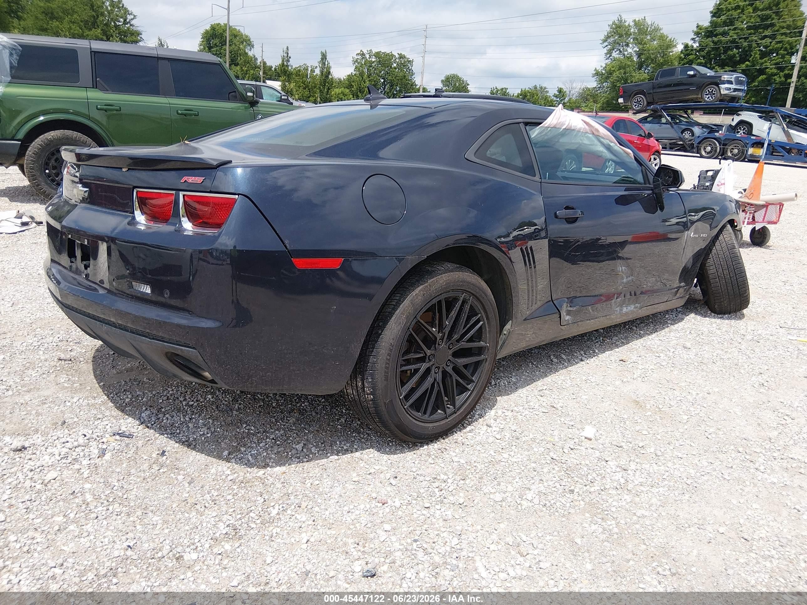 2013 Chevrolet Camaro 2lt Blue vin: 2G1FC1E34D9186950