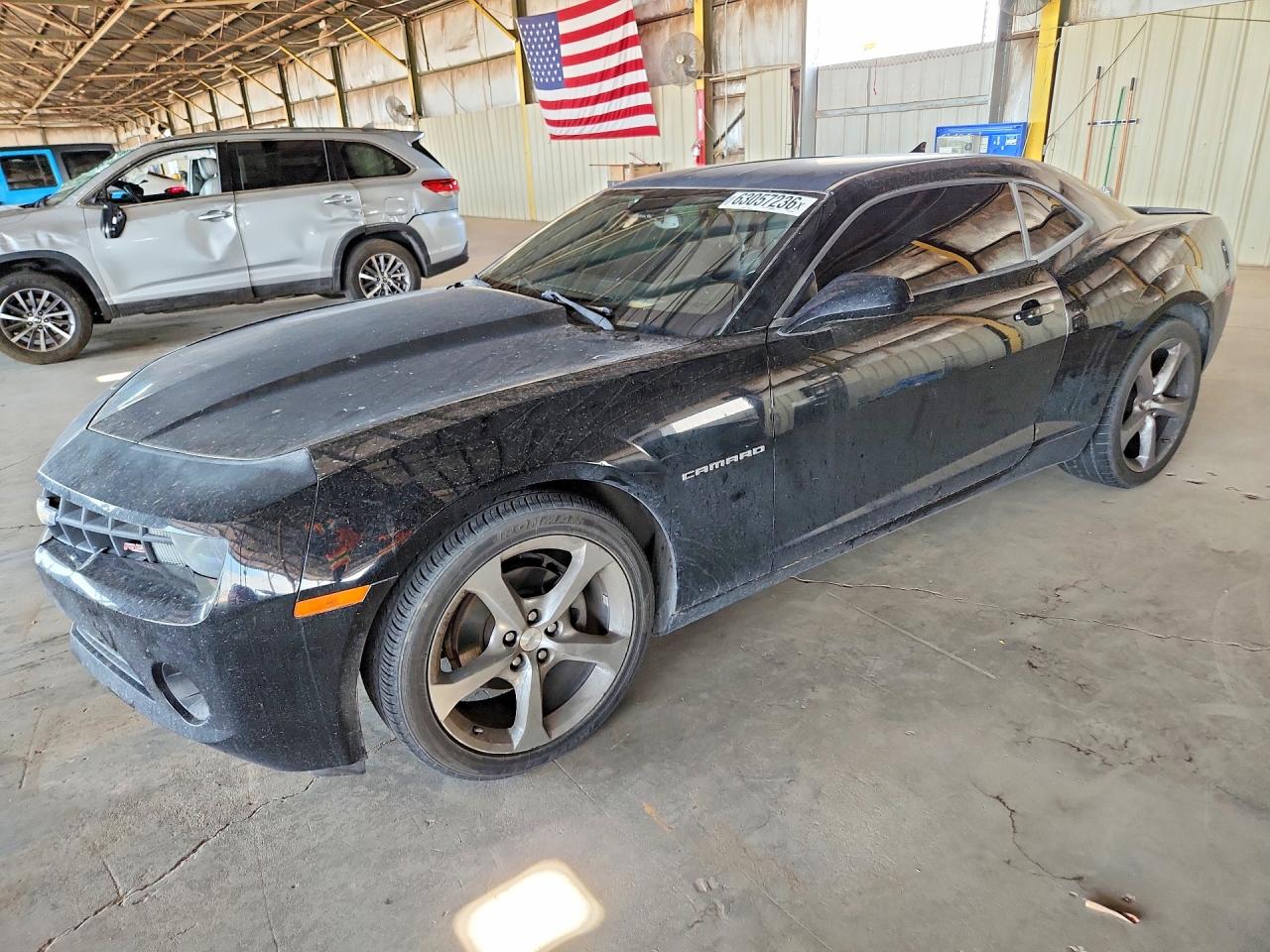 2013 Chevrolet Camaro Lt Black vin: 2G1FC1E35D9149325