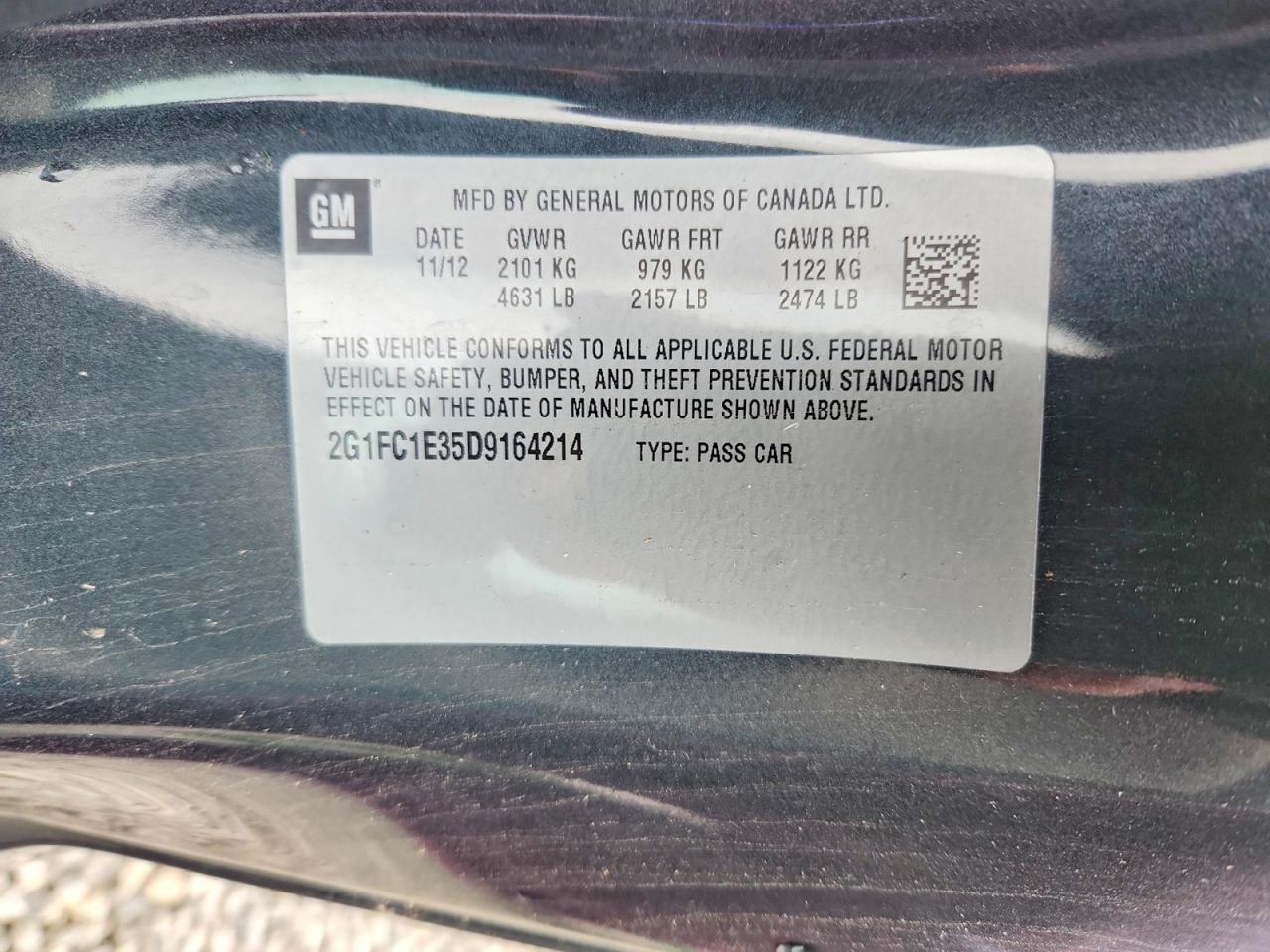 2013 Chevrolet Camaro Lt Gray vin: 2G1FC1E35D9164214