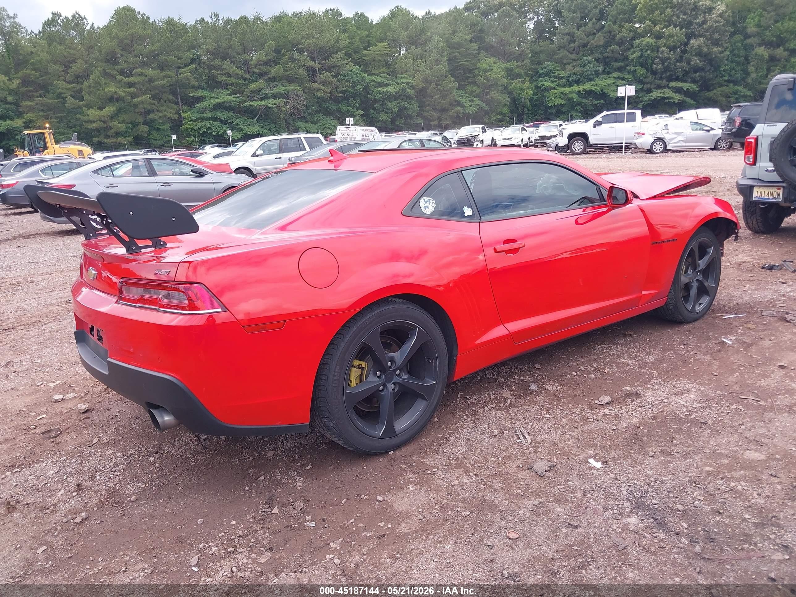 2014 Chevrolet Camaro 2lt Red vin: 2G1FC1E35E9225143
