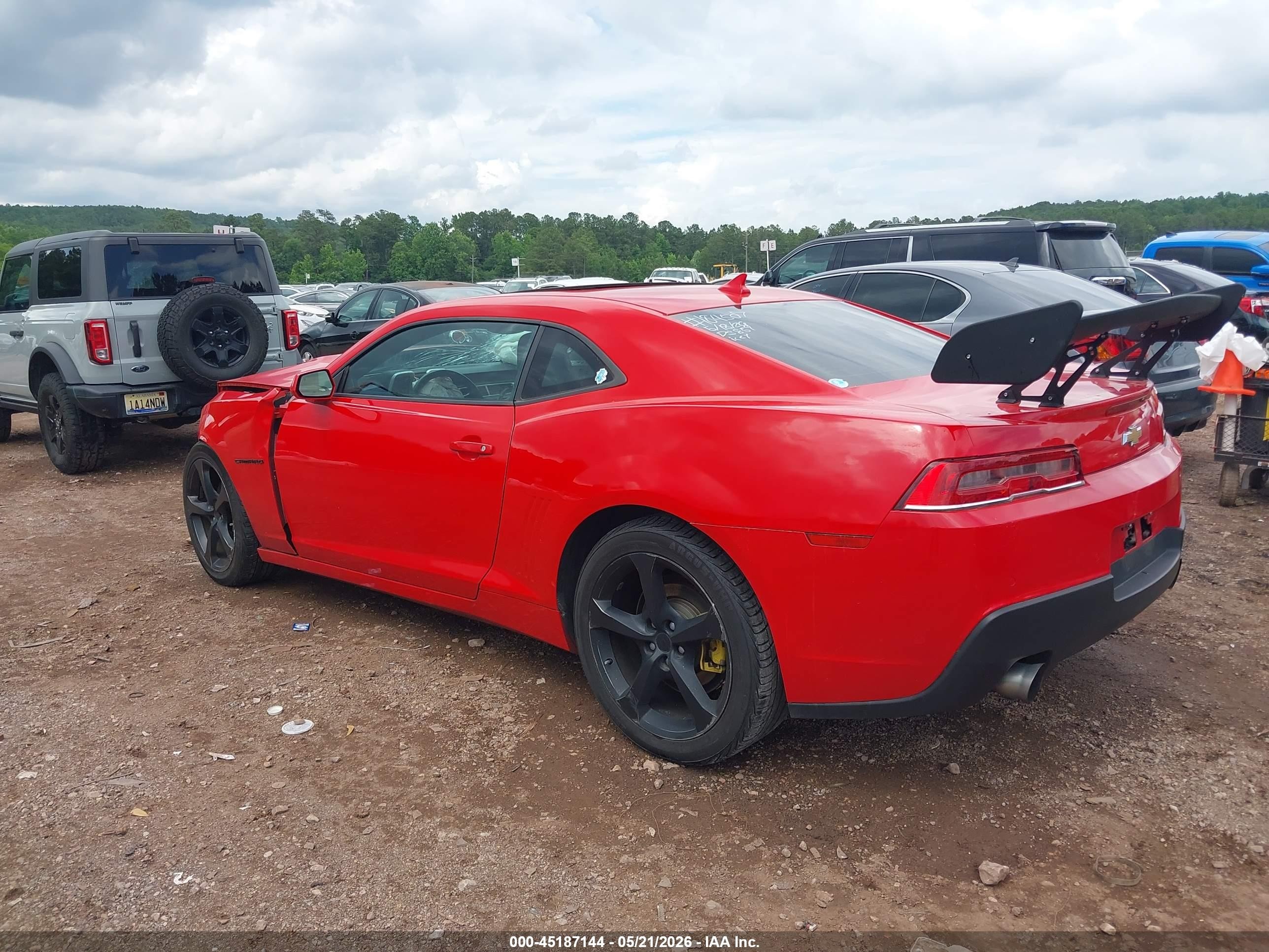 2014 Chevrolet Camaro 2lt Red vin: 2G1FC1E35E9225143